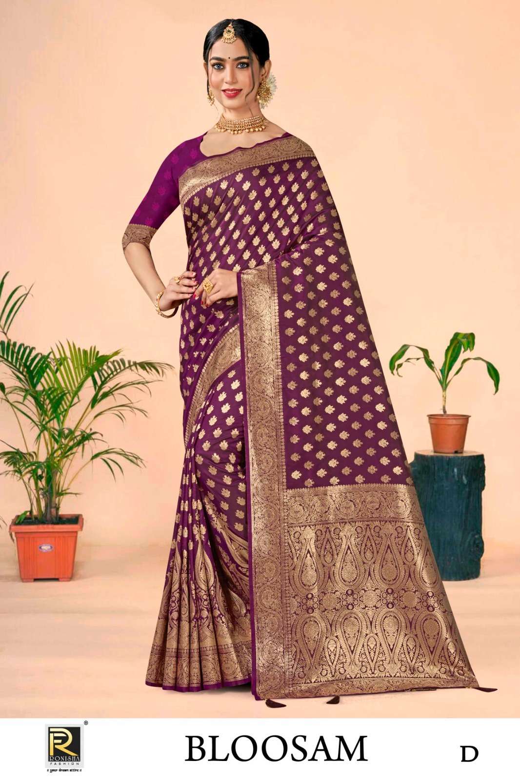 Ronisha Bloosam  Banarasi Silk Saree Wholesale catalog