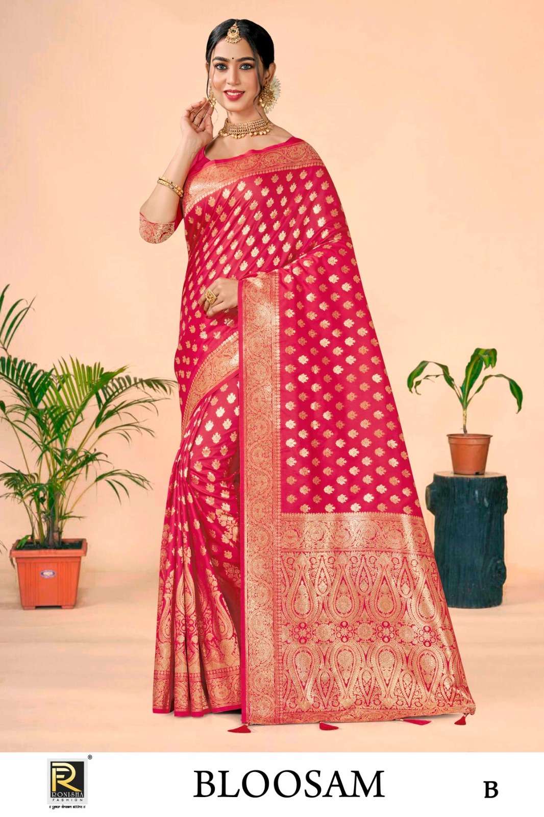 Ronisha Bloosam  Banarasi Silk Saree Wholesale catalog