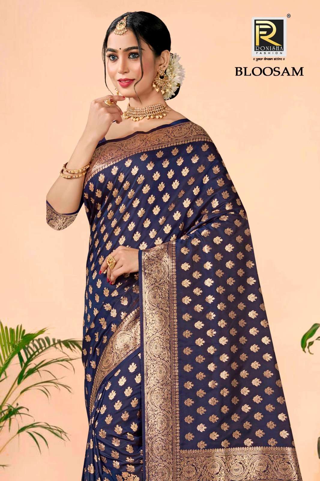 Ronisha Bloosam  Banarasi Silk Saree Wholesale catalog