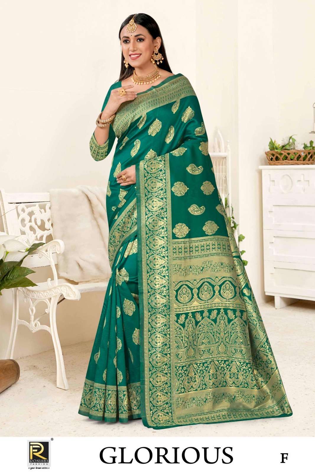 Ronisha Glorious Banarasi Silk Saree Wholesale catalog