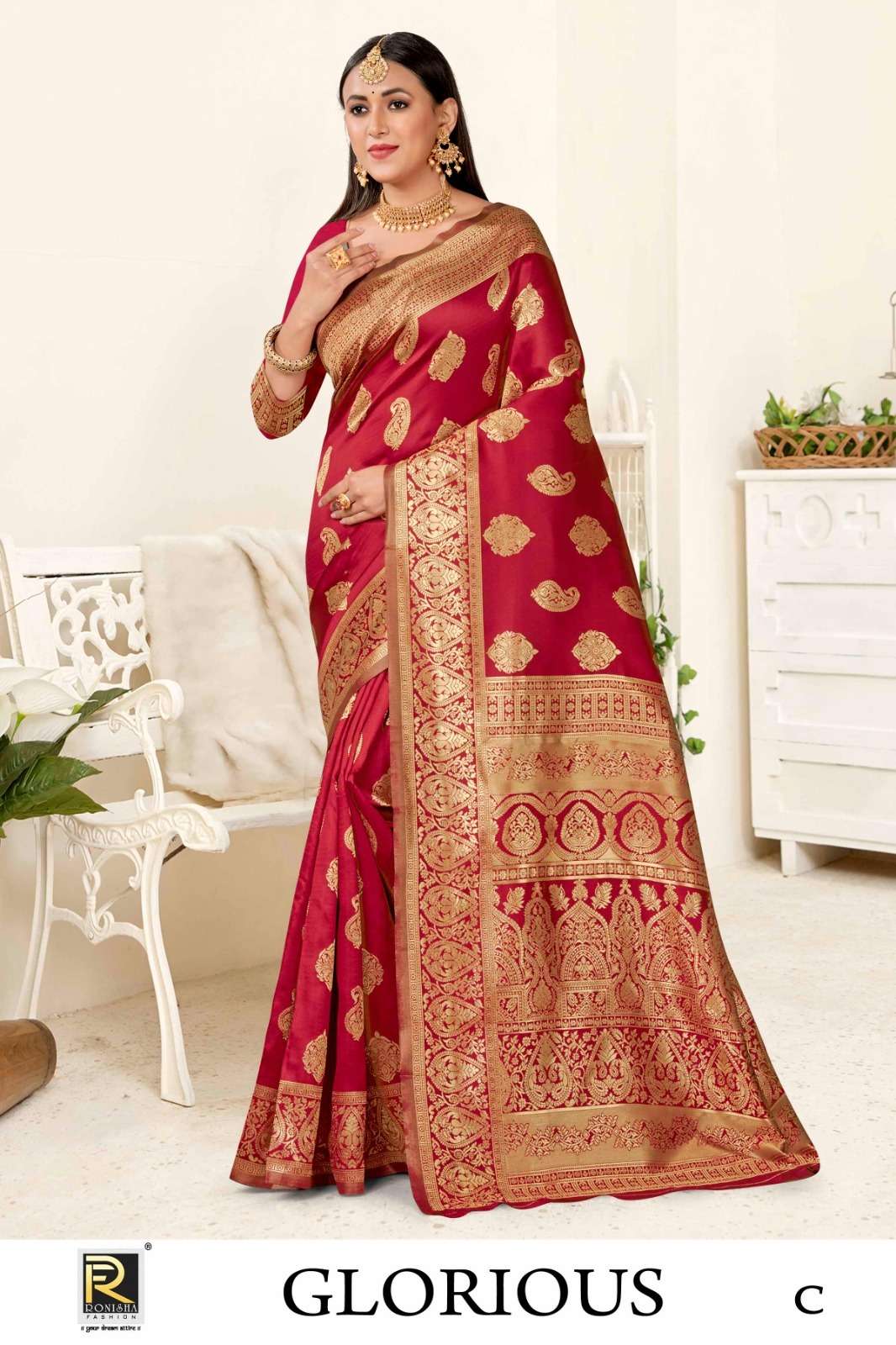 Ronisha Glorious Banarasi Silk Saree Wholesale catalog
