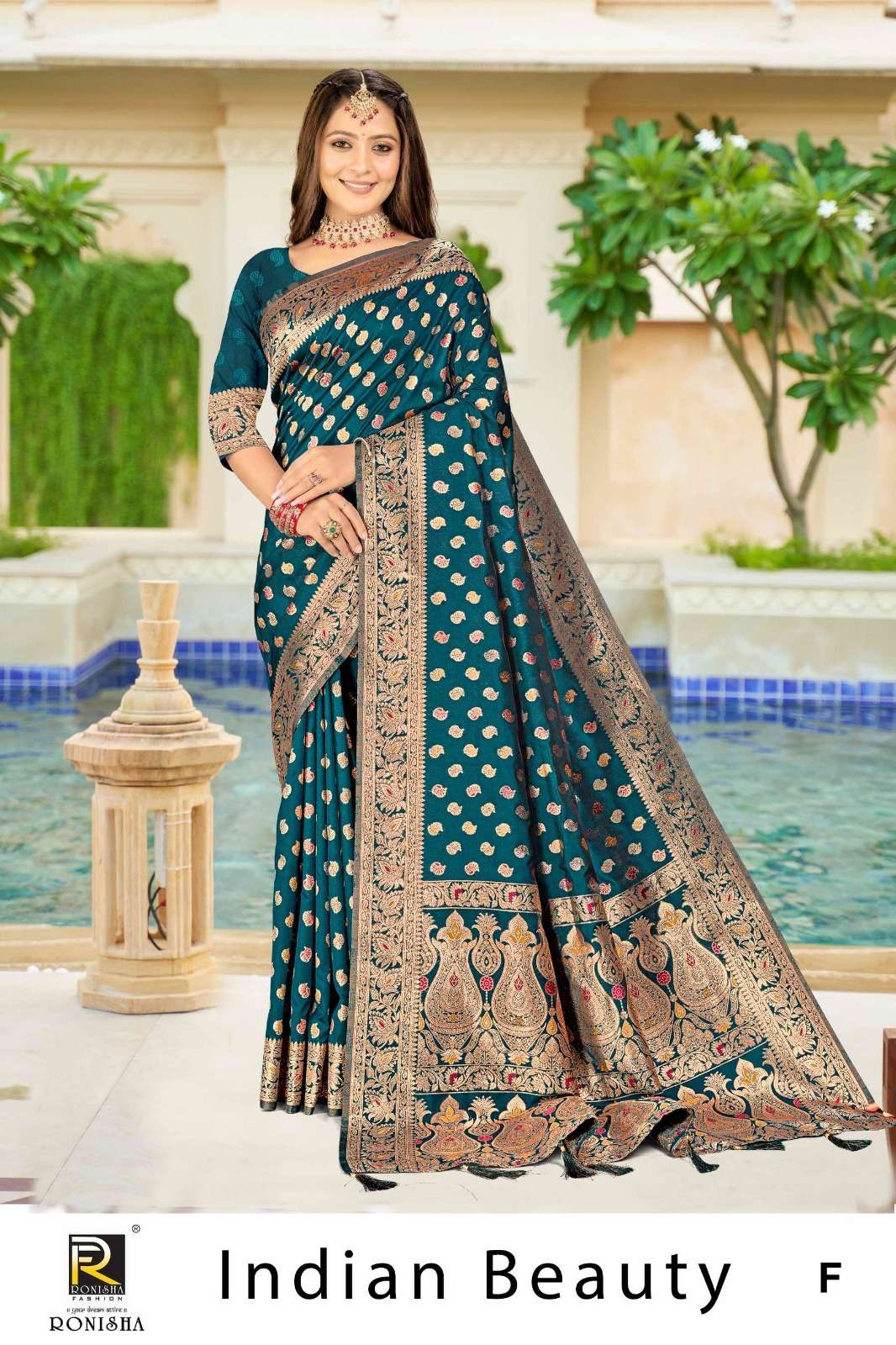 Ronisha Indian beauty Banarasi Silk Saree Wholesale catalog