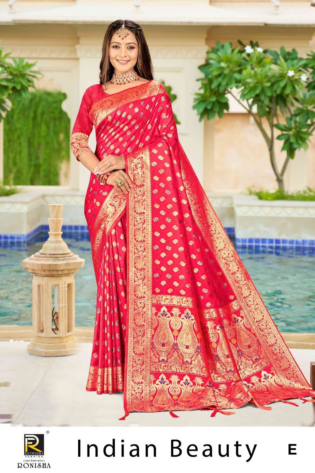Ronisha Indian beauty Banarasi Silk Saree Wholesale catalog