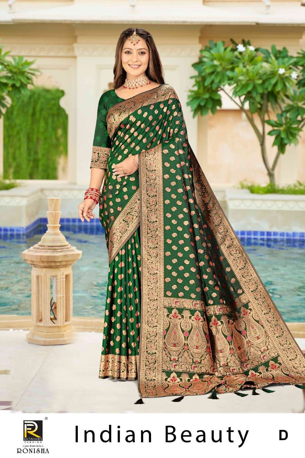 Ronisha Indian beauty Banarasi Silk Saree Wholesale catalog