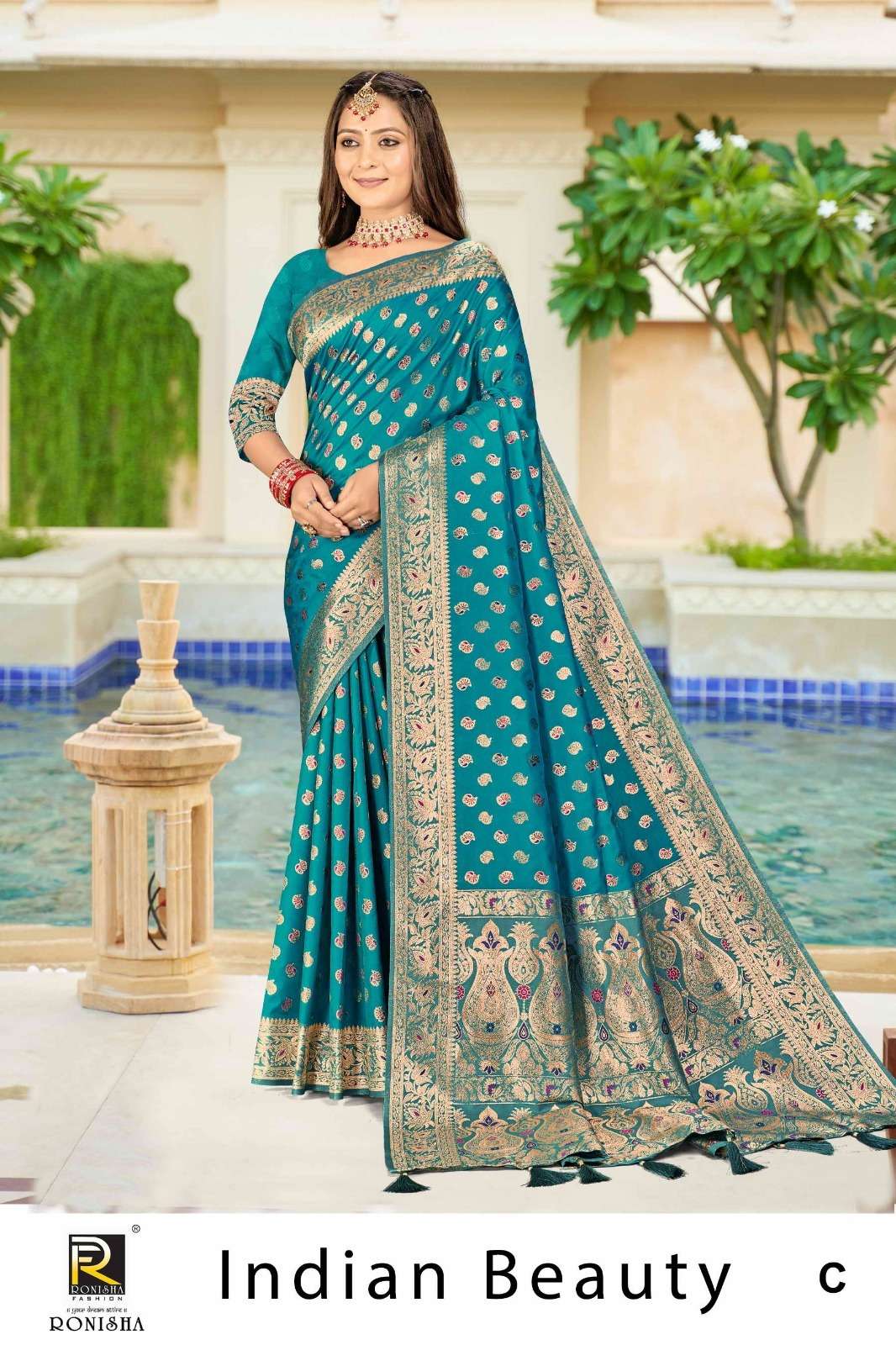Ronisha Indian beauty Banarasi Silk Saree Wholesale catalog