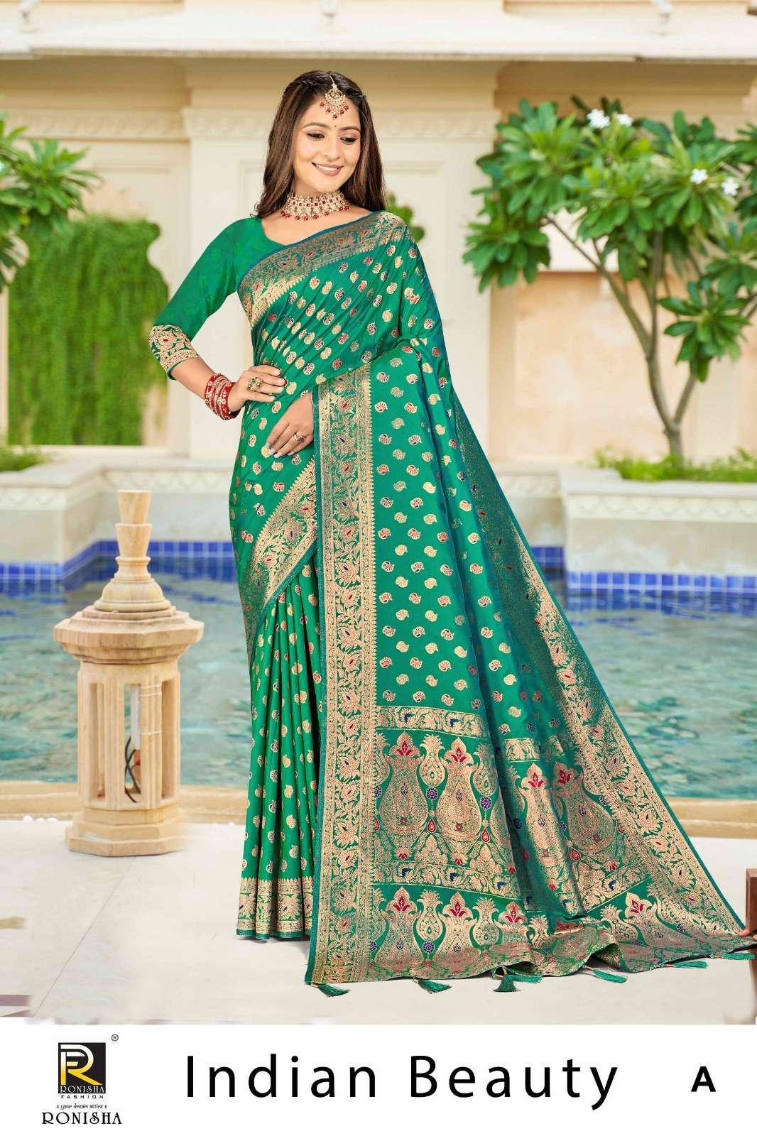 Ronisha Indian beauty Banarasi Silk Saree Wholesale catalog