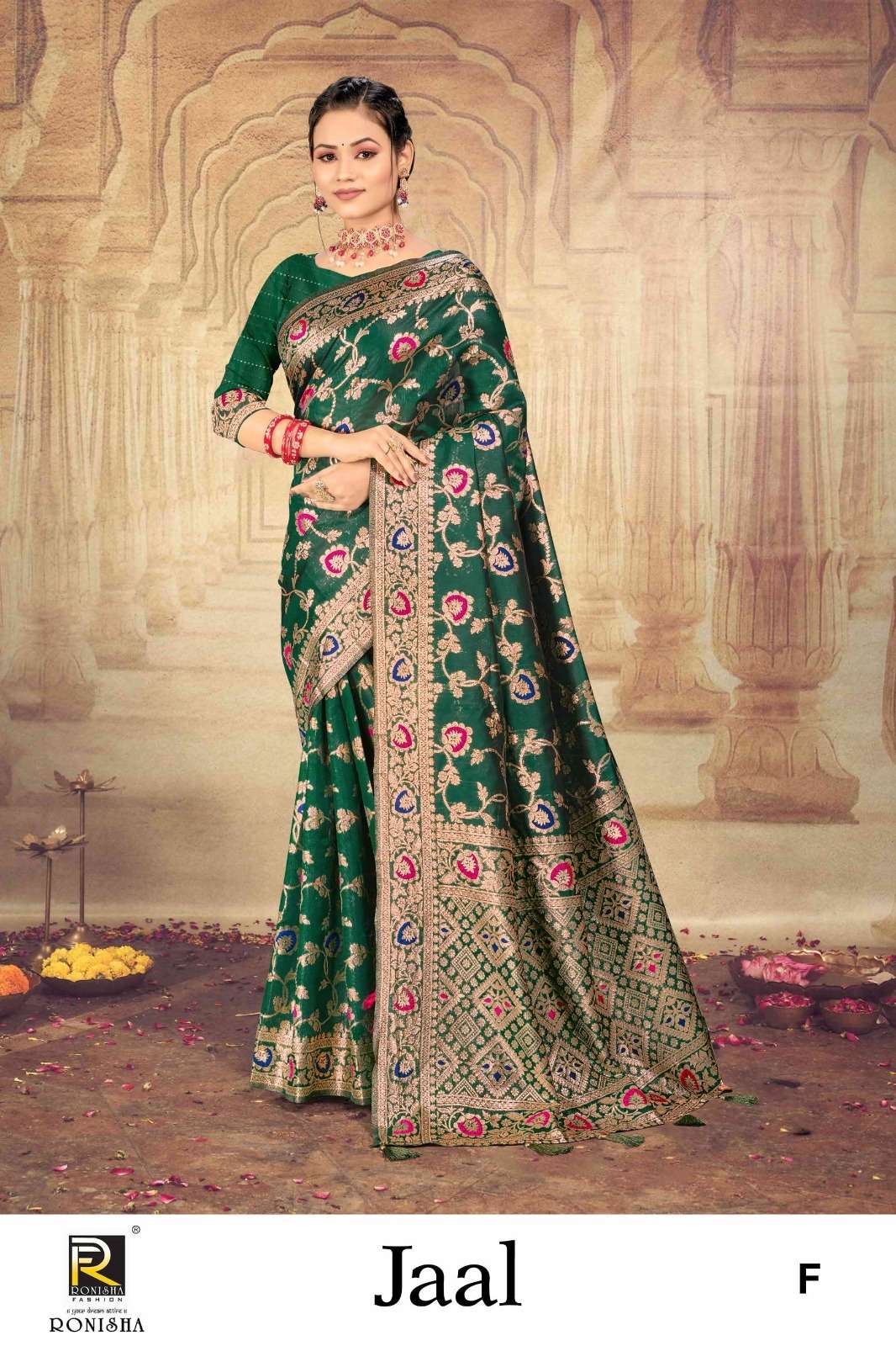 Ronisha Jaal Banarasi Silk Saree Wholesale catalog