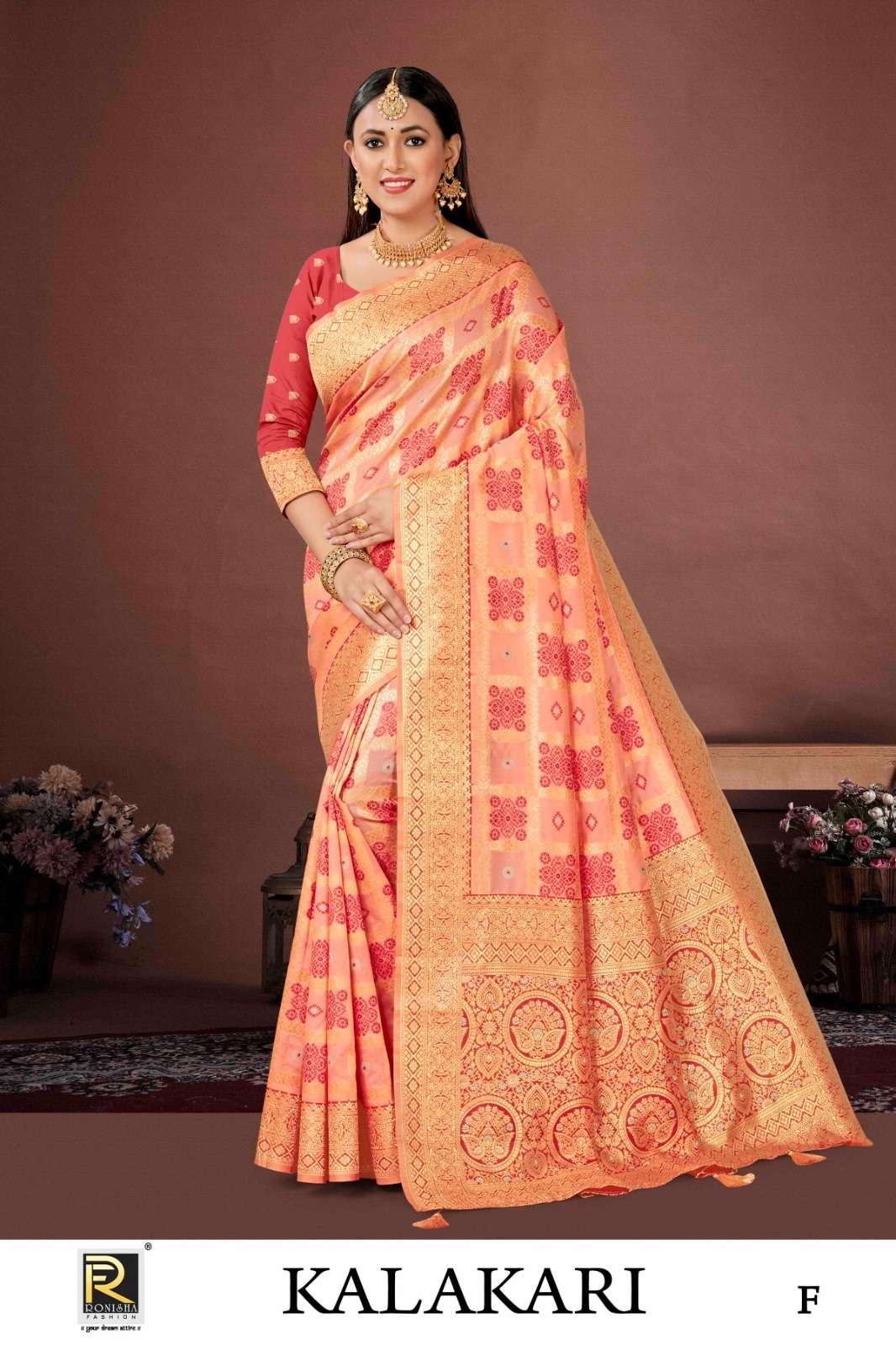Ronisha Kalakari Banarasi Silk Saree Wholesale catalog