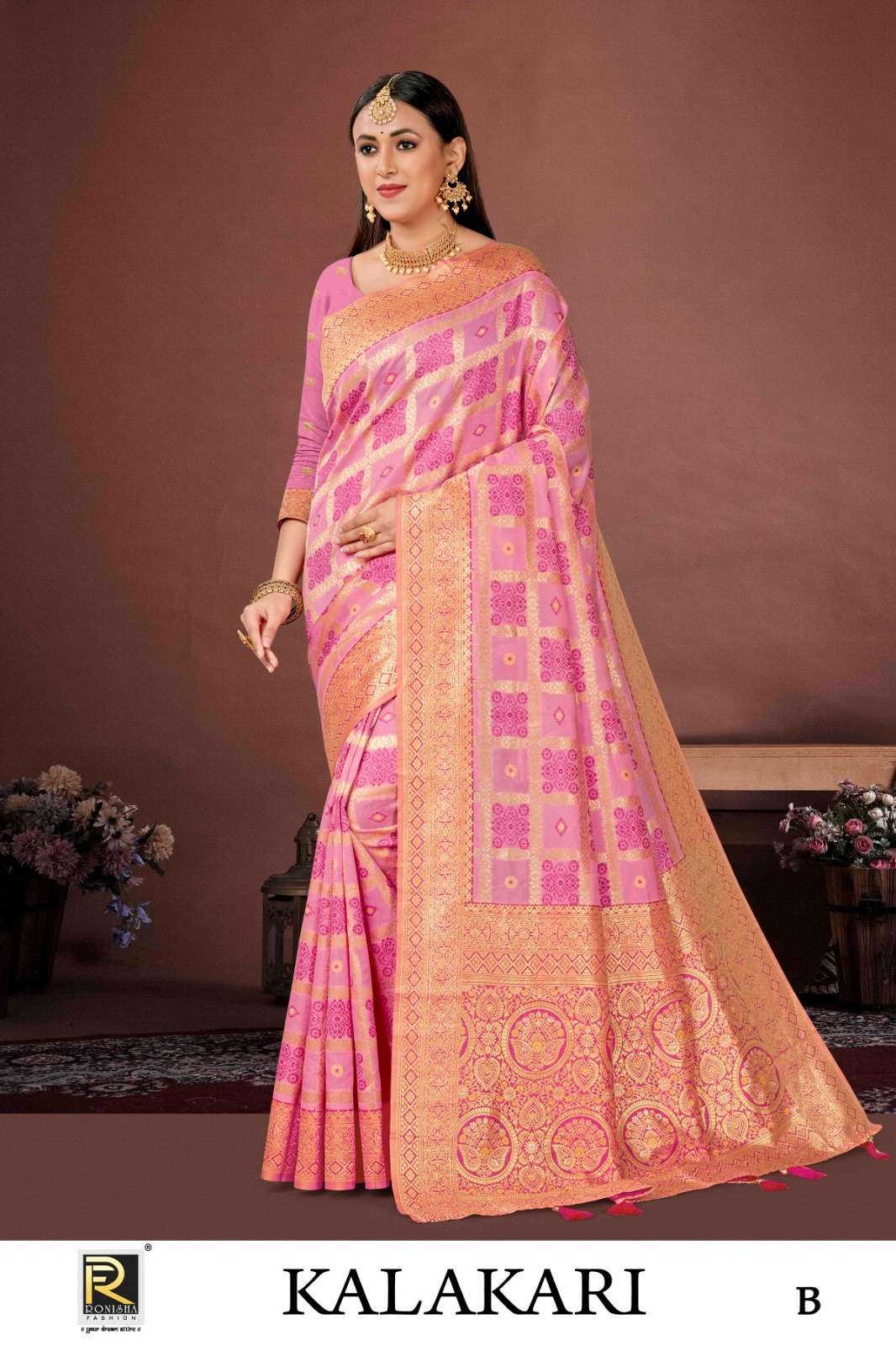 Ronisha Kalakari Banarasi Silk Saree Wholesale catalog