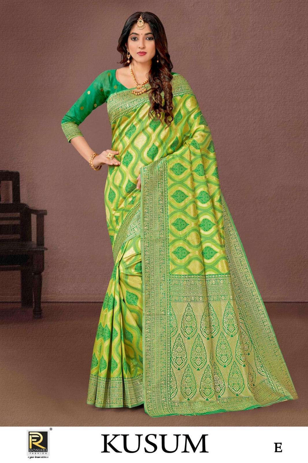 Ronisha Kusum vol-2 Banarasi Silk Saree Wholesale catalog