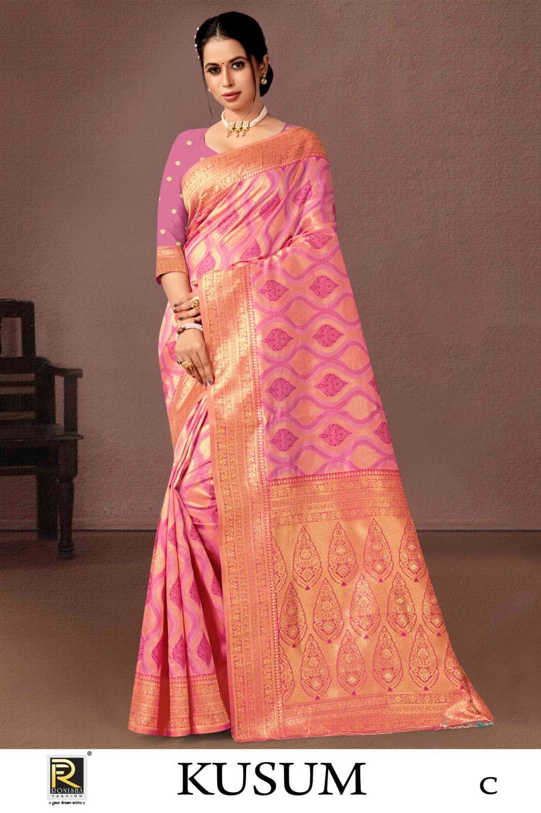 Ronisha Kusum vol-2 Banarasi Silk Saree Wholesale catalog
