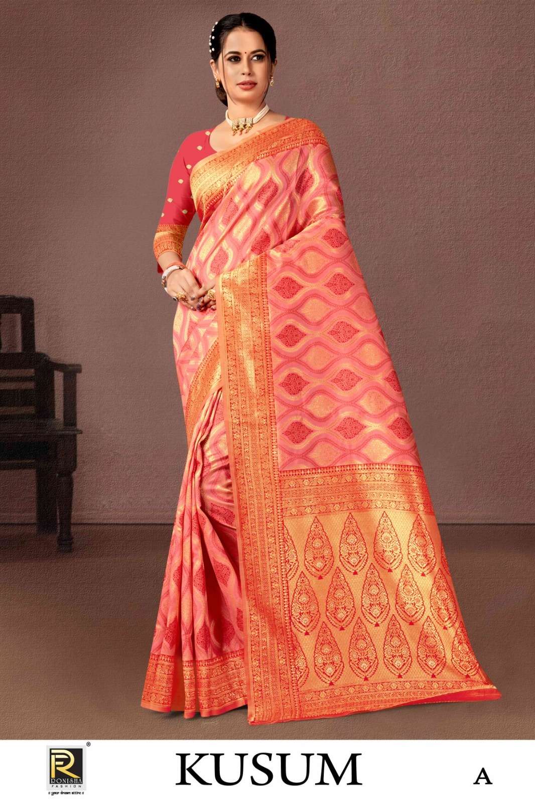 Ronisha Kusum vol-2 Banarasi Silk Saree Wholesale catalog