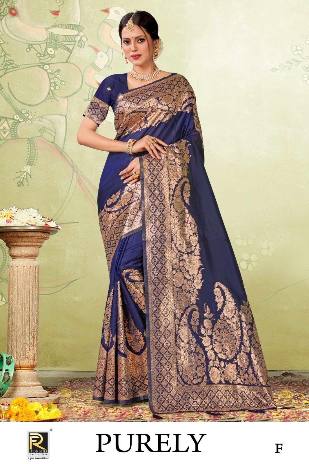 Ronisha Purely  Banarasi Silk Saree Wholesale catalog