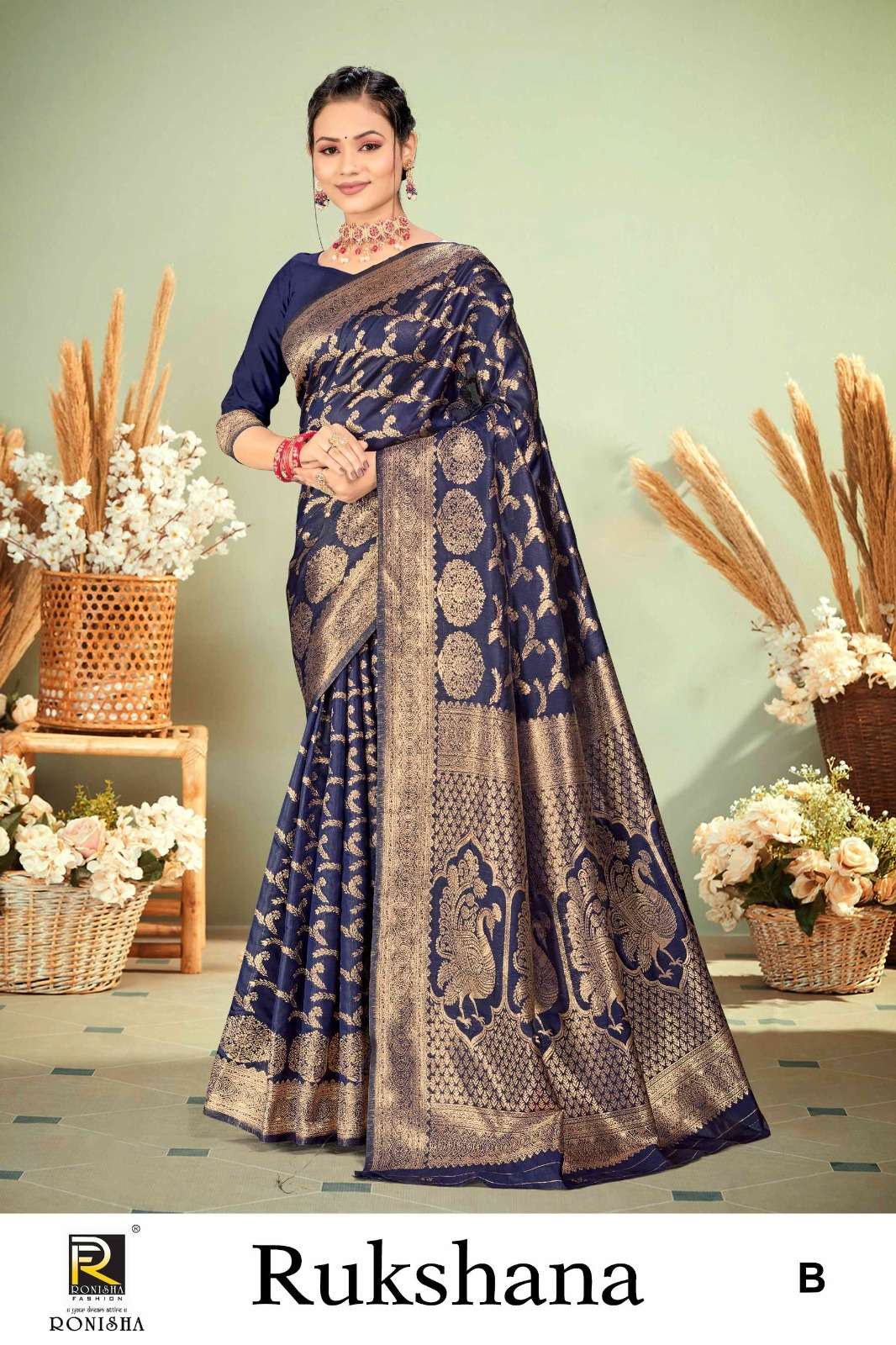 Ronisha Rukshana Banarasi Silk Saree Wholesale catalog