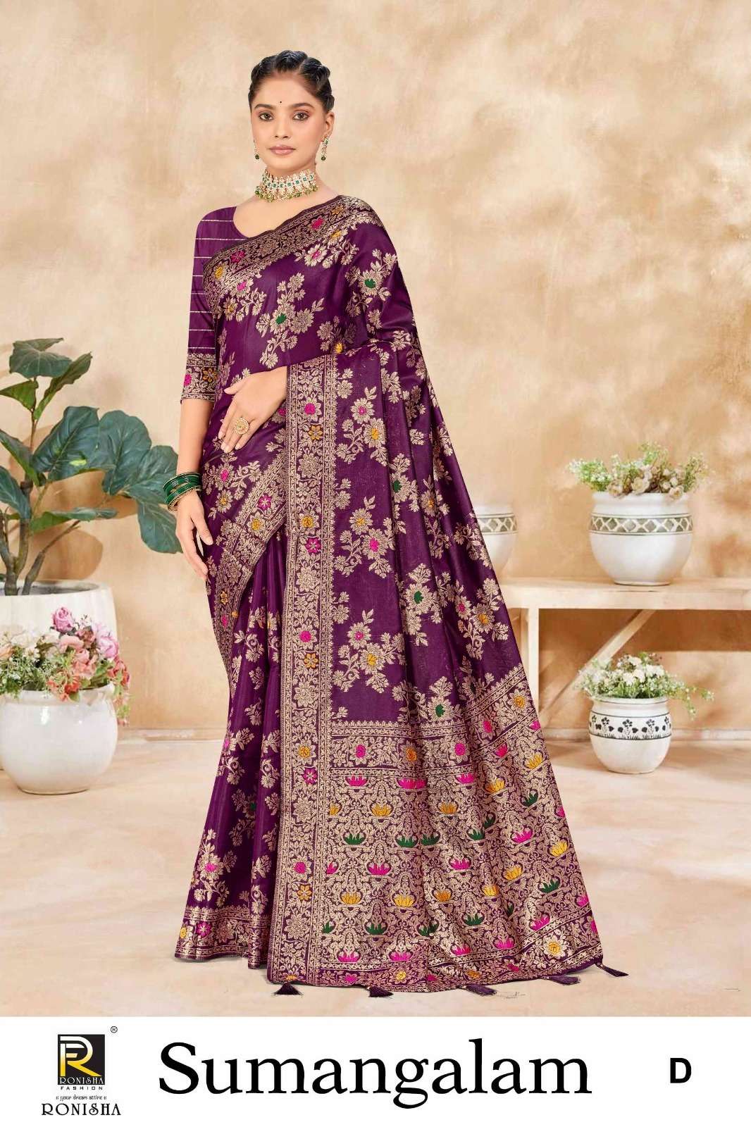 Ronisha Sumangalam Banarasi Silk Saree Wholesale catalog