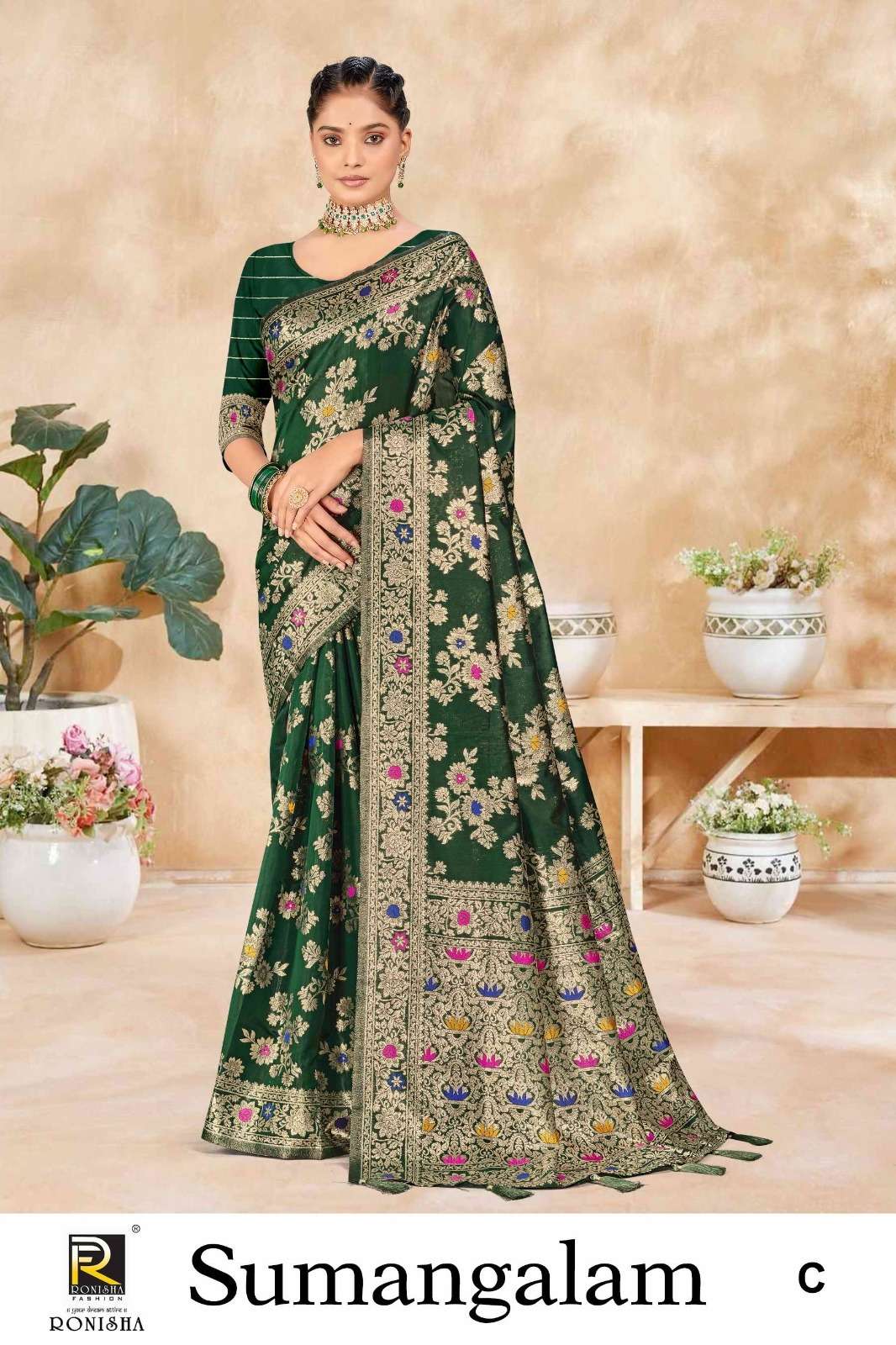 Ronisha Sumangalam Banarasi Silk Saree Wholesale catalog