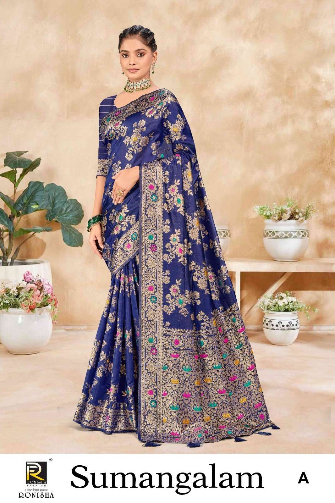 Ronisha Sumangalam Banarasi Silk Saree Wholesale catalog