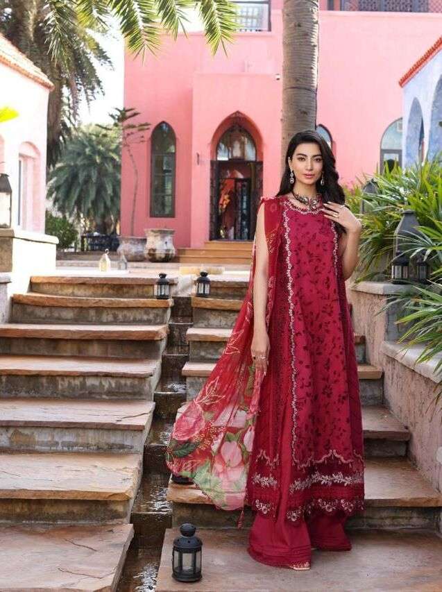 Saniya Noor Chikankari Vol 01 Embroidered Cotton Pakistani Suits Wholesale catalog