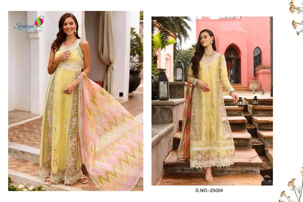 Saniya Noor Chikankari Vol 01 Embroidered Cotton Pakistani Suits Wholesale catalog