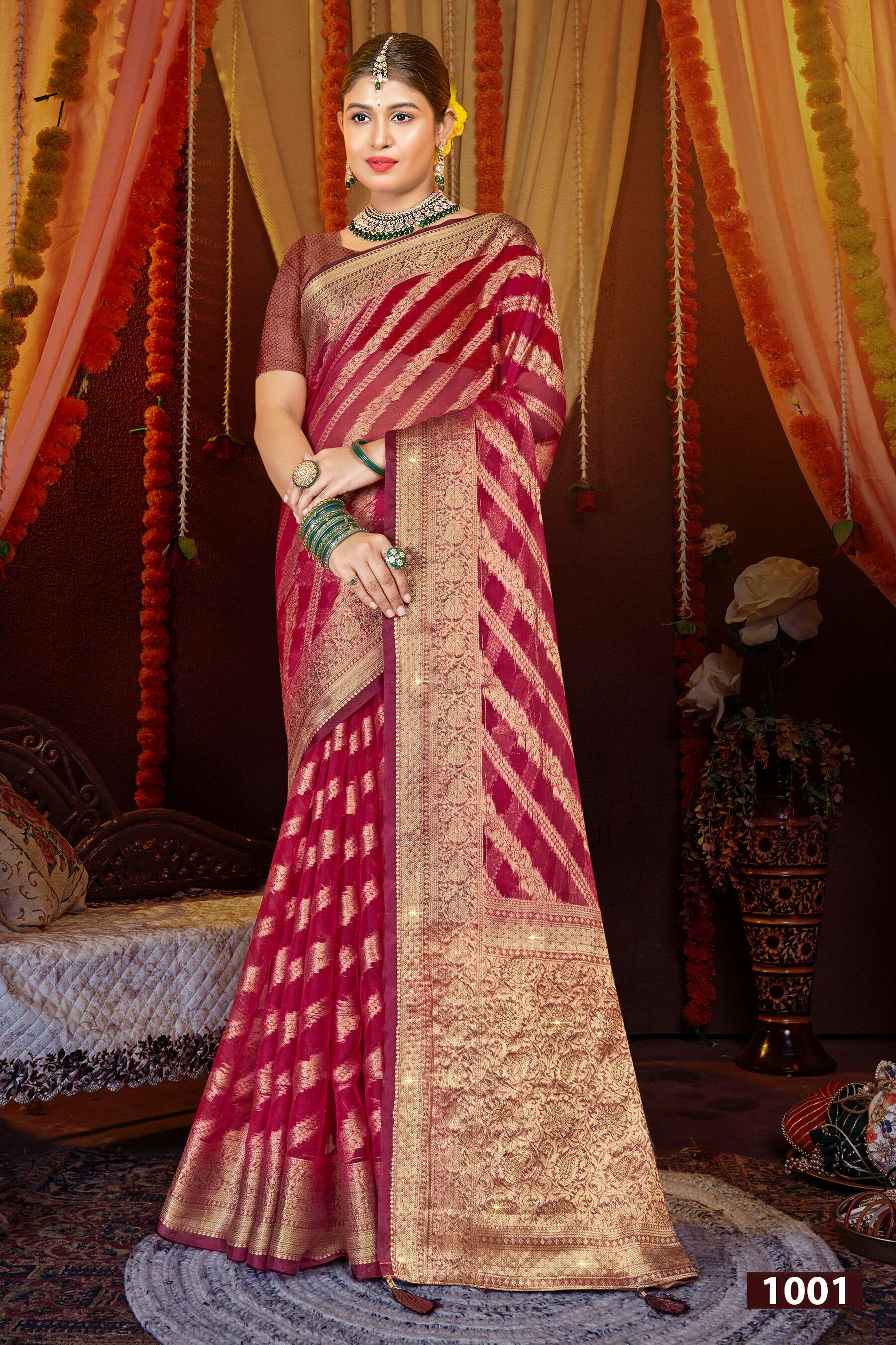 Saroj Anuradha vol.3 Soft organza with heavy swaroski  Saree Wholesale catalog    