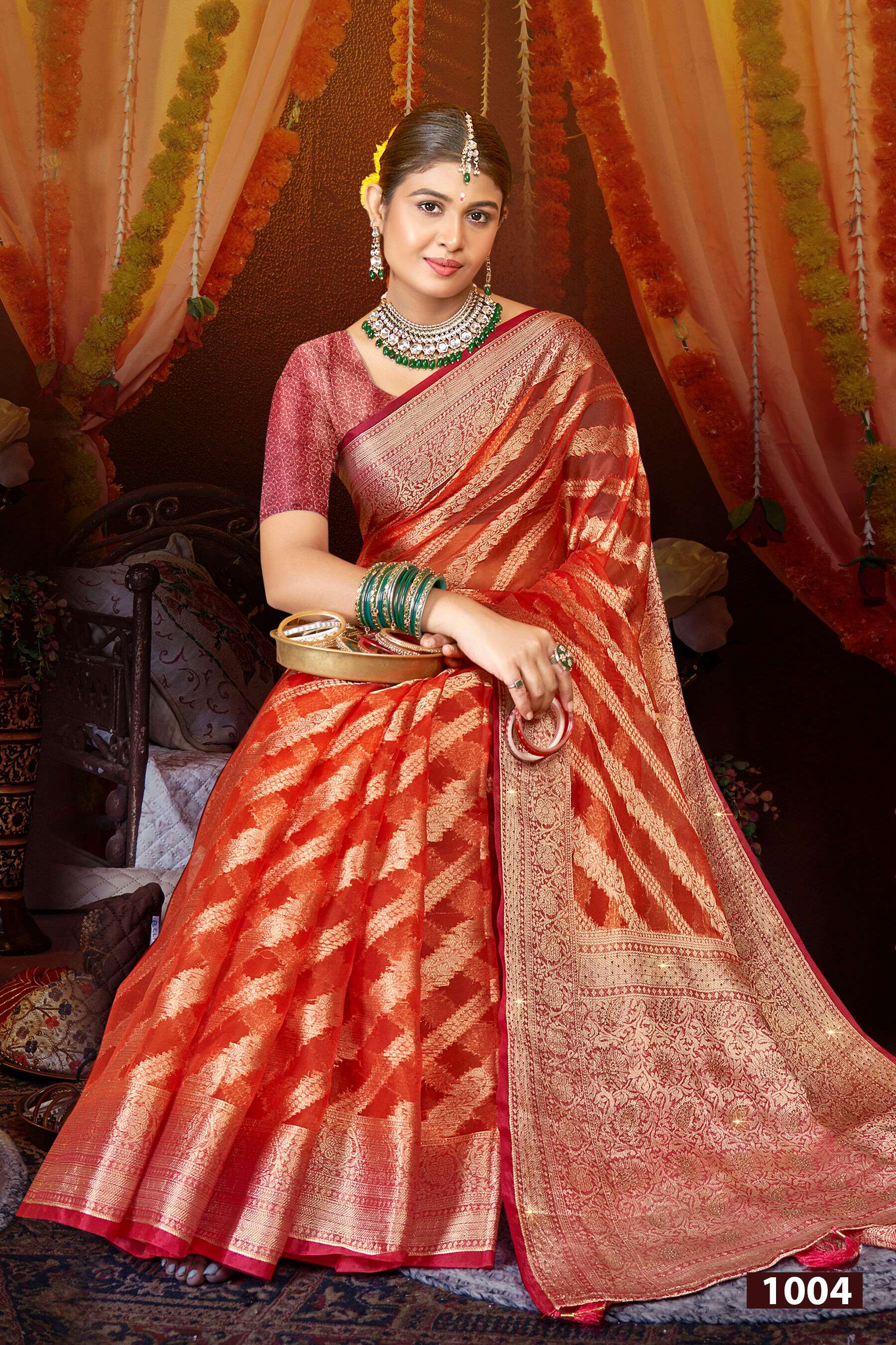 Saroj Anuradha vol.3 Soft organza with heavy swaroski  Saree Wholesale catalog    