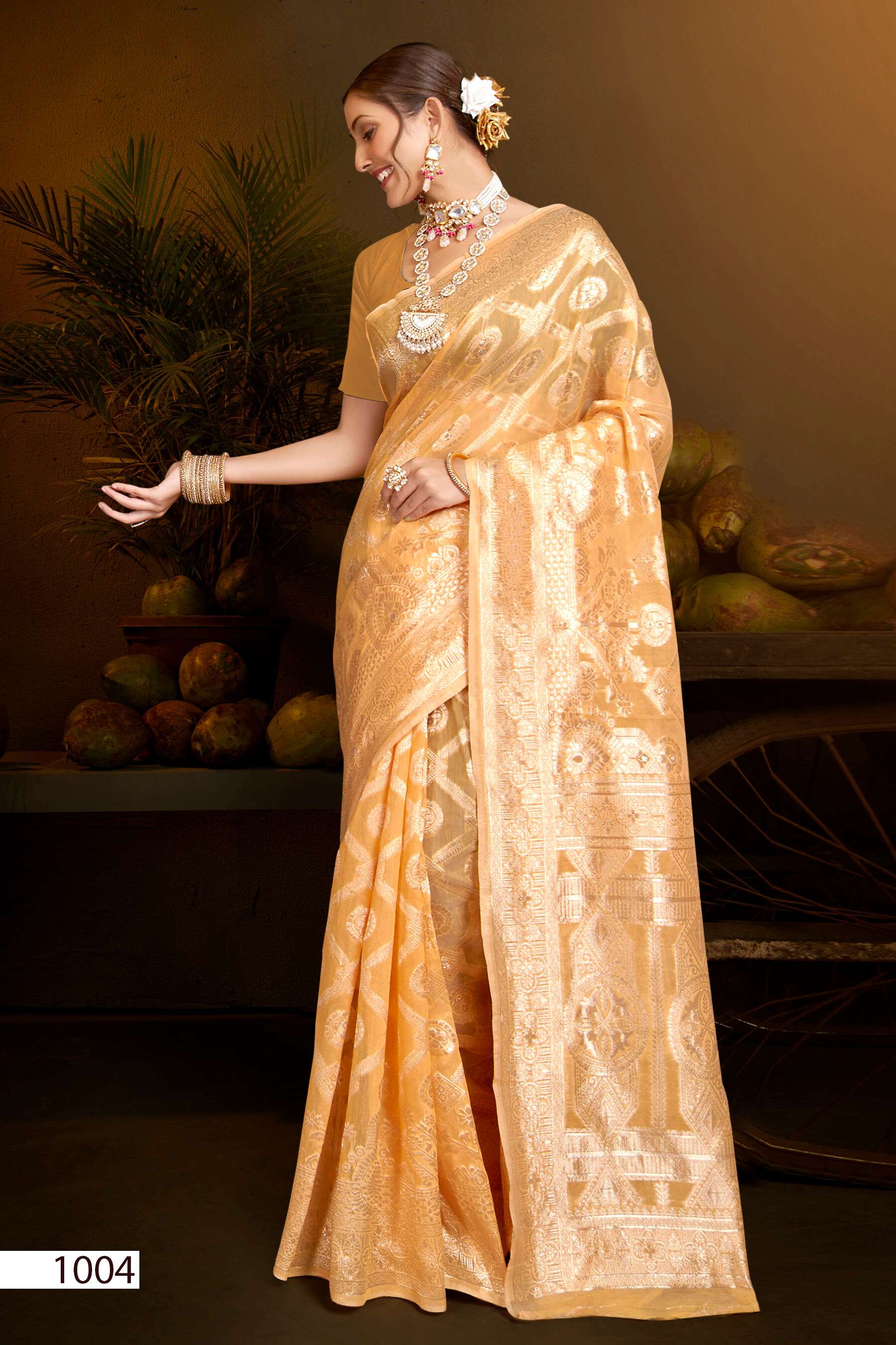 Saroj Kala Kriti vol.5 Soft cotton rich pallu weaving Saree Wholesale catalog    