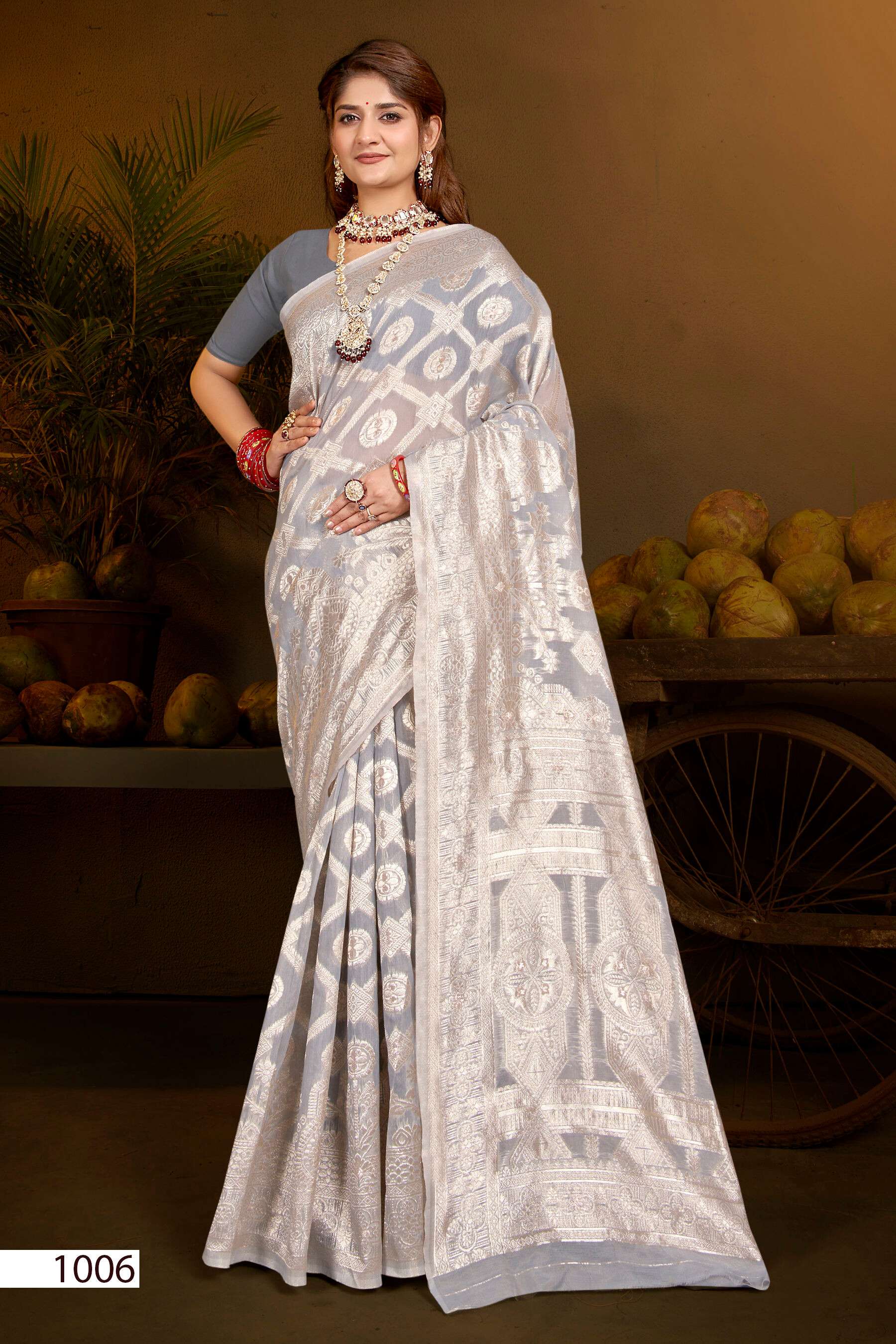 Saroj Kala Kriti vol.5 Soft cotton rich pallu weaving Saree Wholesale catalog    