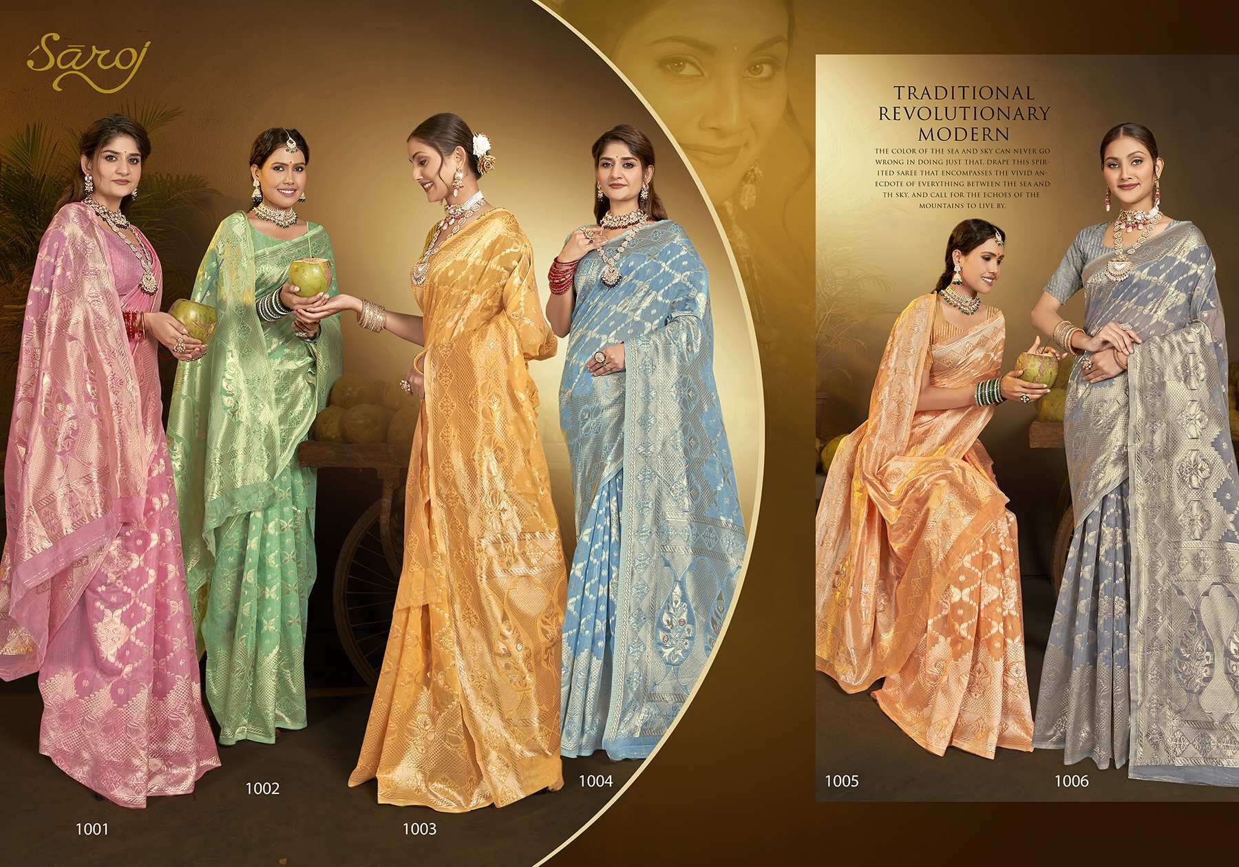 Saroj Kala Kriti vol.6 Soft cotton rich pallu weaving  Saree Wholesale catalog    