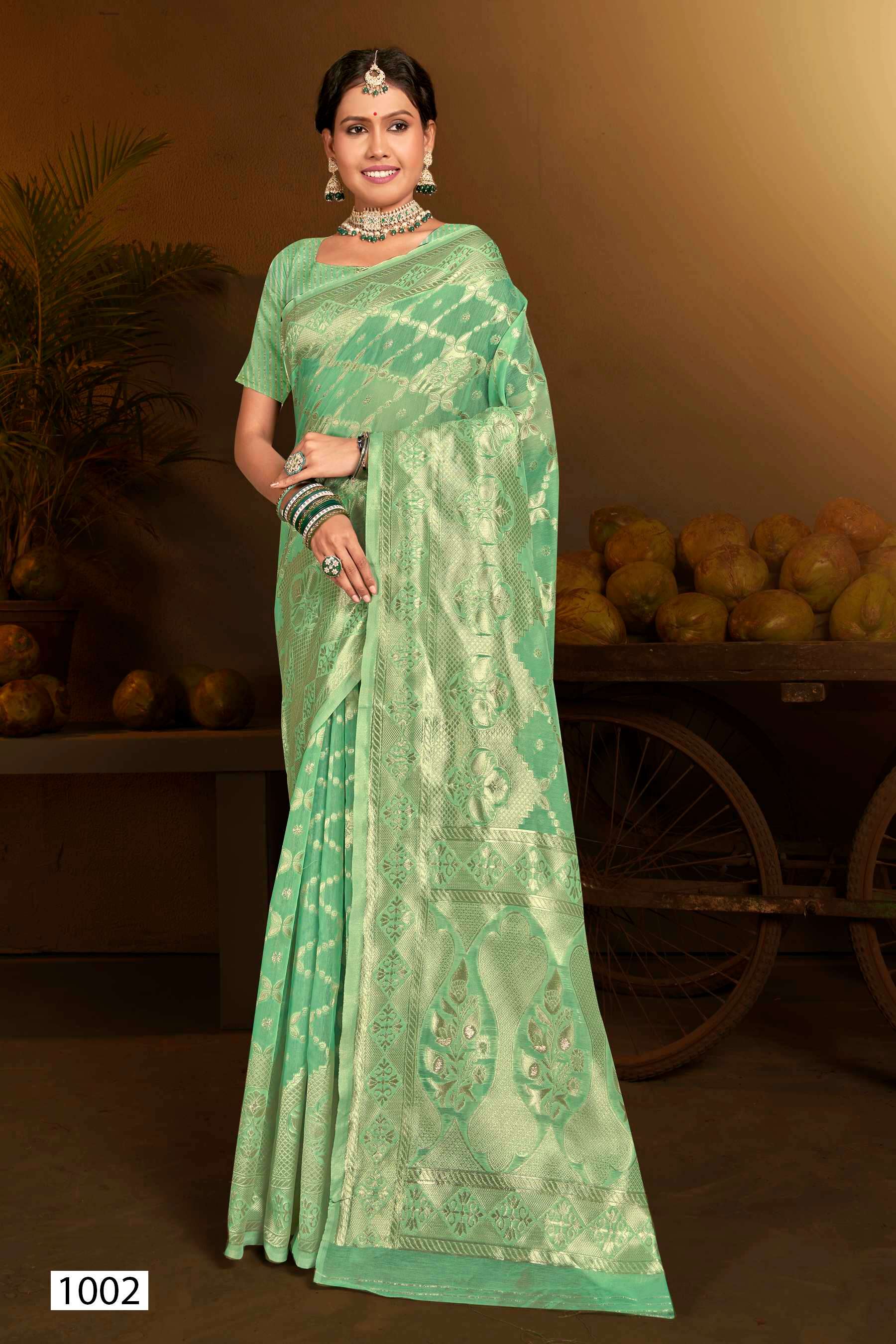 Saroj Kala Kriti vol.6 Soft cotton rich pallu weaving  Saree Wholesale catalog    