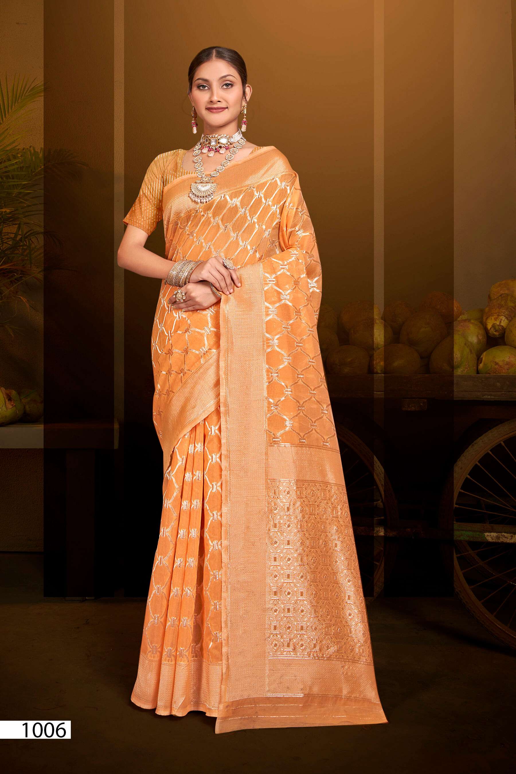 Saroj Kala Kriti vol.7 Soft cotton rich pallu weaving Saree Wholesale catalog    