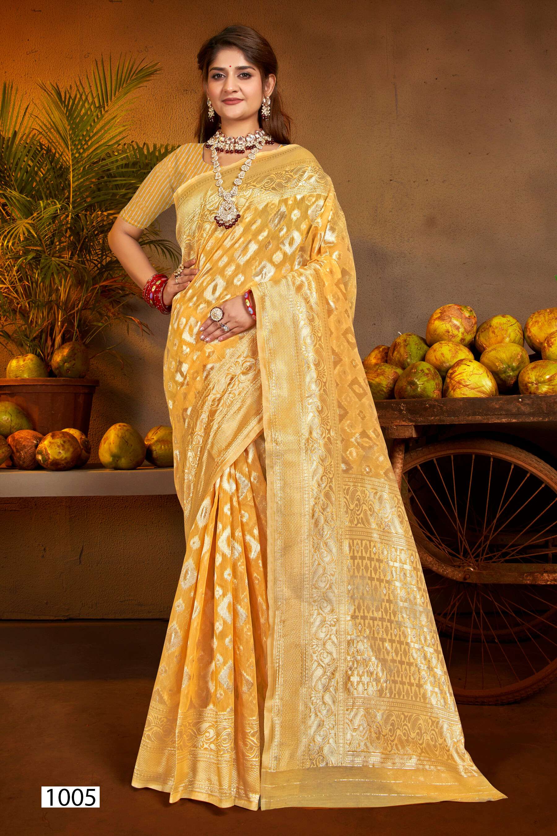  Saroj Kala Kriti vol.8 Soft cotton rich pallu weaving Saree Wholesale catalog    