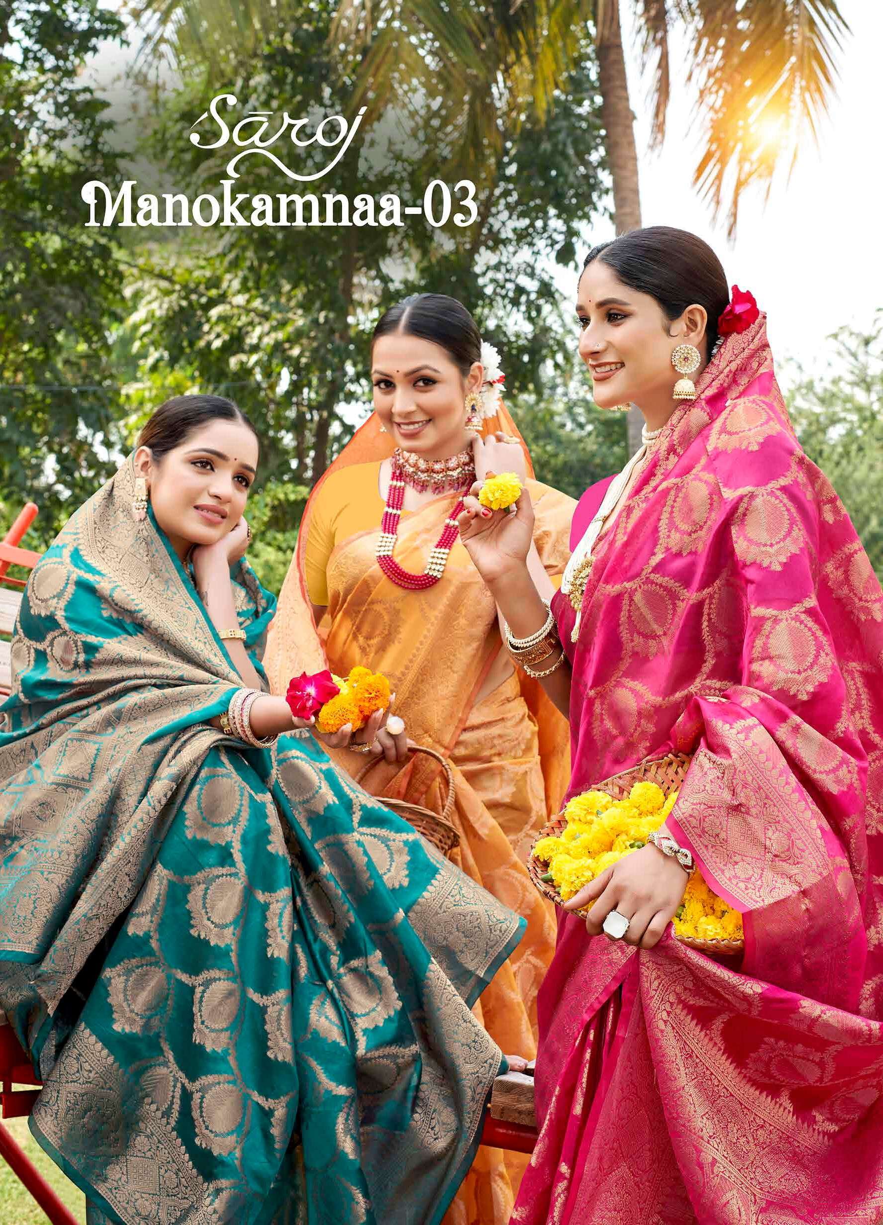  Saroj Manokamna vol.2 Soft organza  Saree Wholesale catalog    