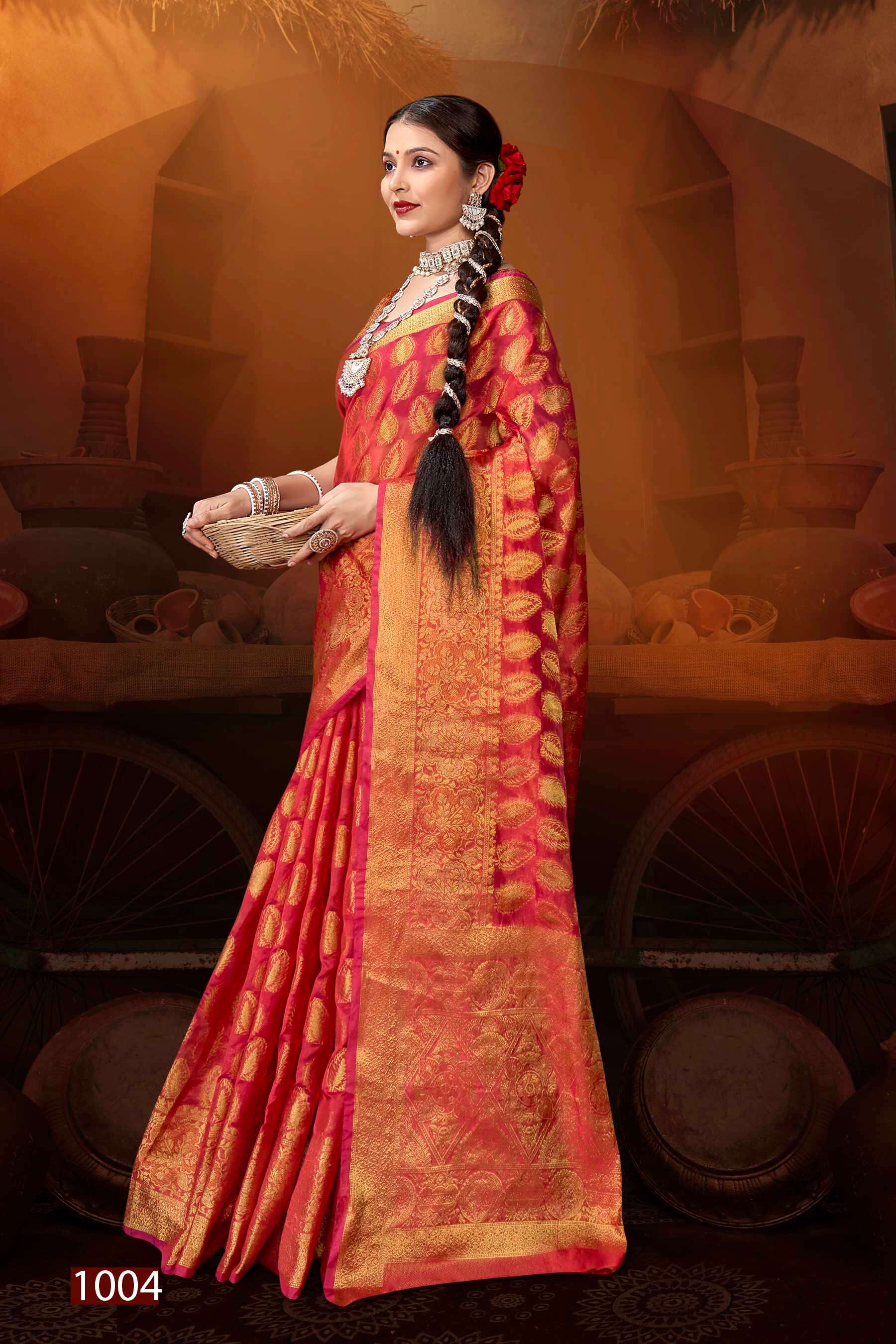 Saroj Mast Kalandar vol.1 Organza silk Saree Wholesale catalog    