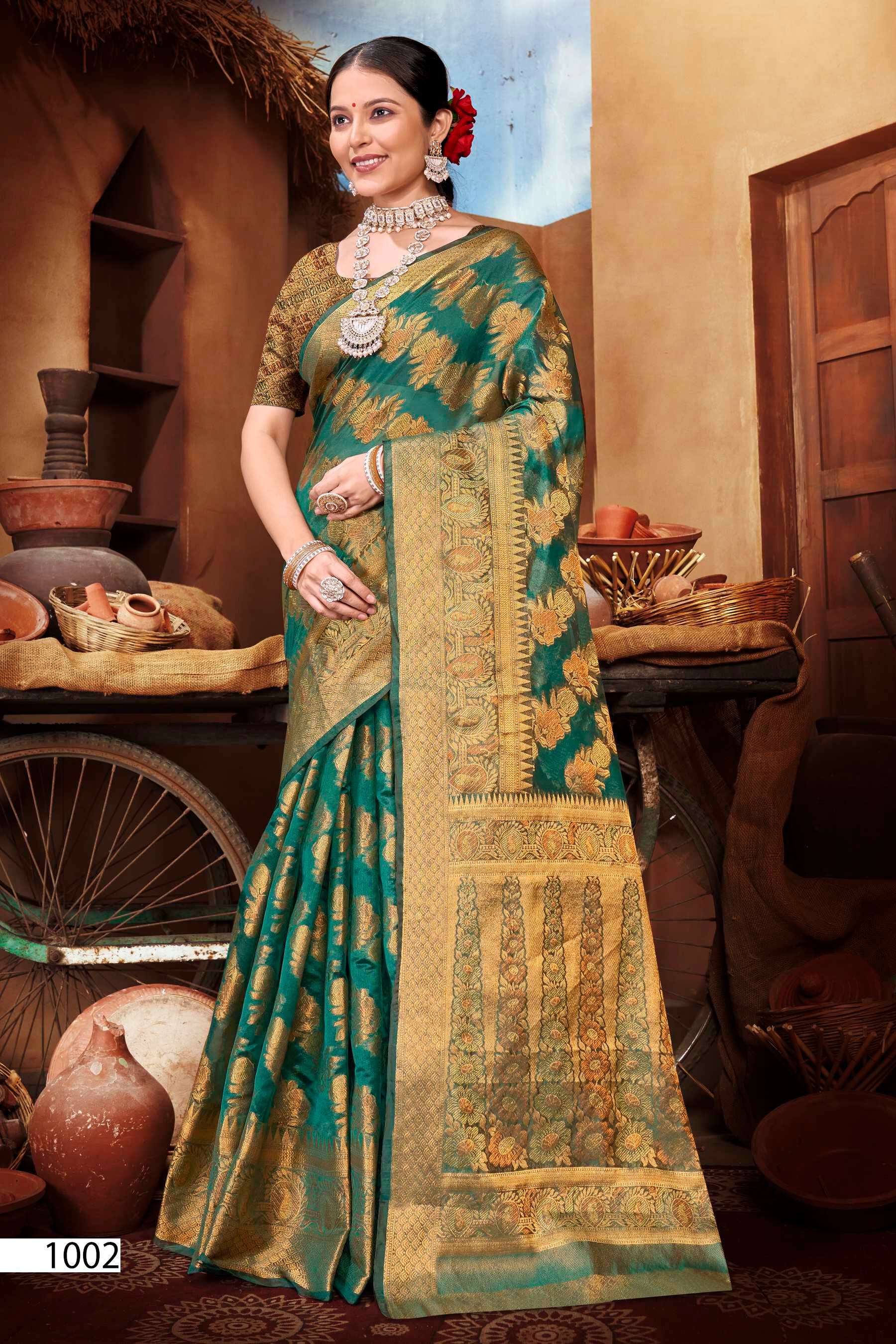 Saroj Mast Kalandar vol.3 Organza silk Saree Wholesale catalog    