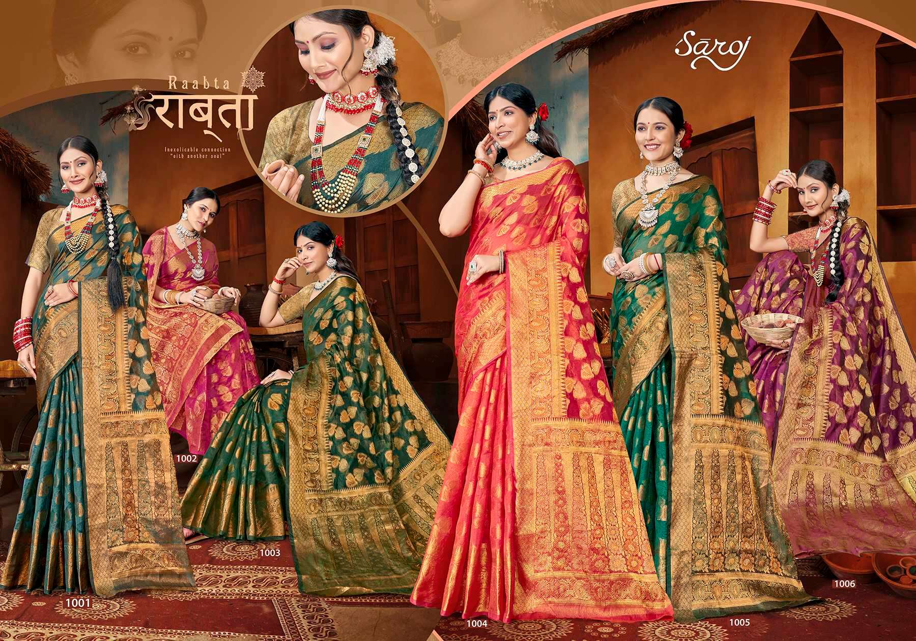 Saroj Mast Kalandar vol.4 Organza silk Saree Wholesale catalog    