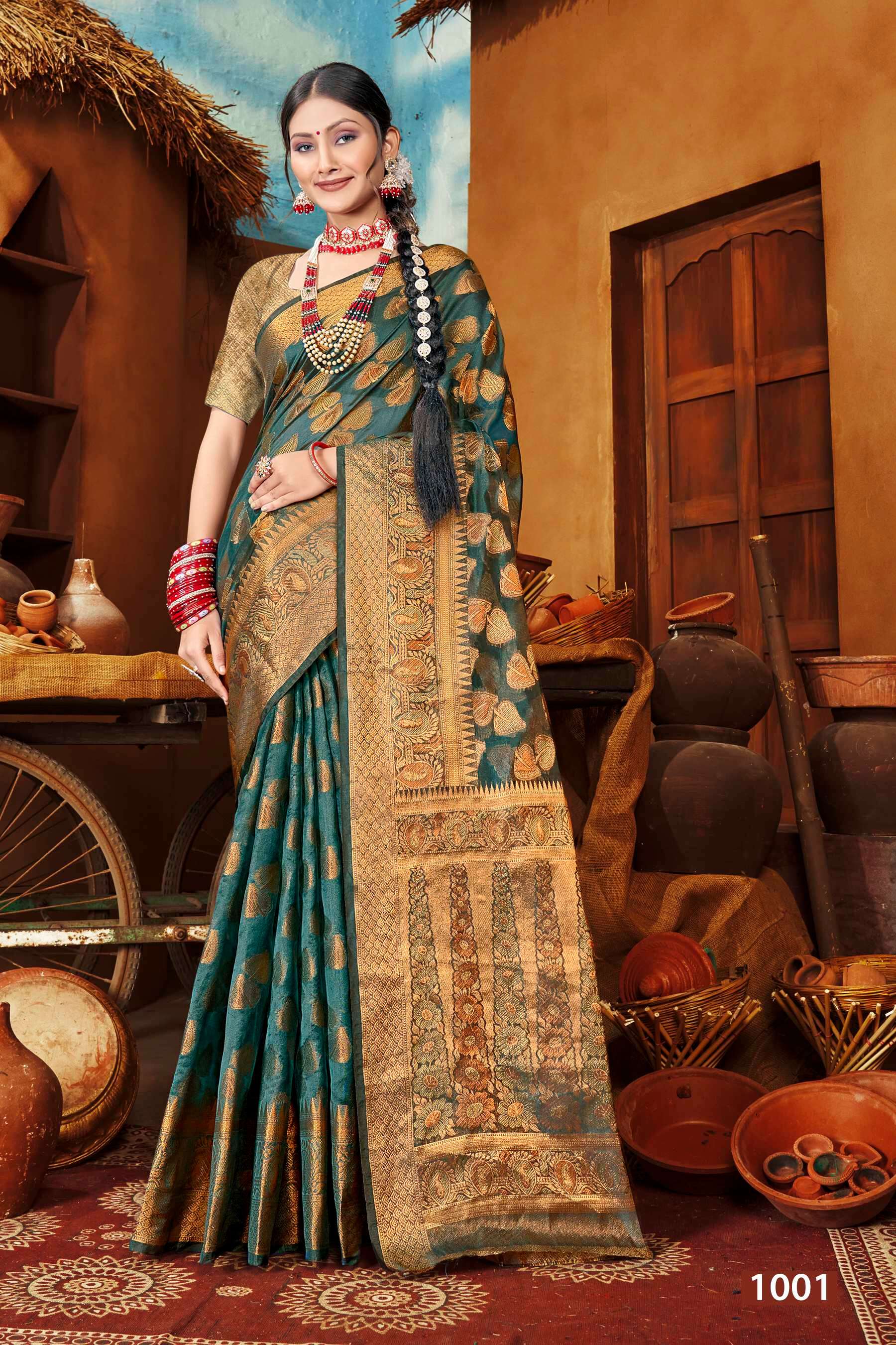 Saroj Mast Kalandar vol.4 Organza silk Saree Wholesale catalog    