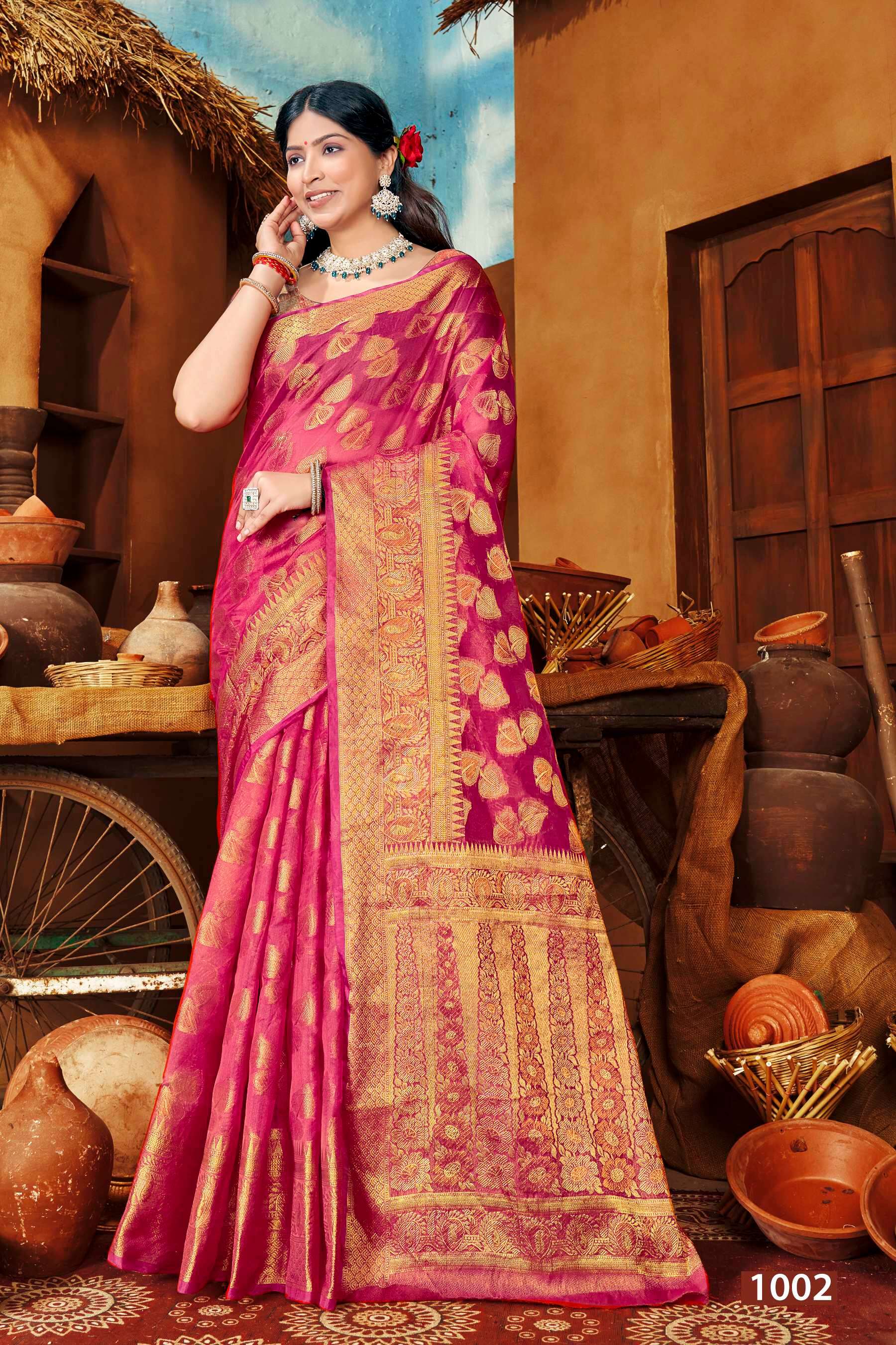 Saroj Mast Kalandar vol.4 Organza silk Saree Wholesale catalog    