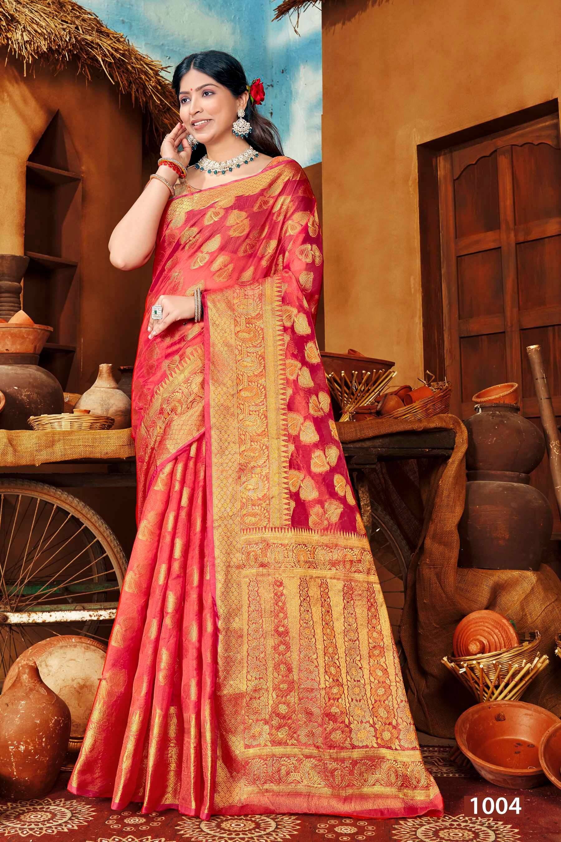 Saroj Mast Kalandar vol.4 Organza silk Saree Wholesale catalog    