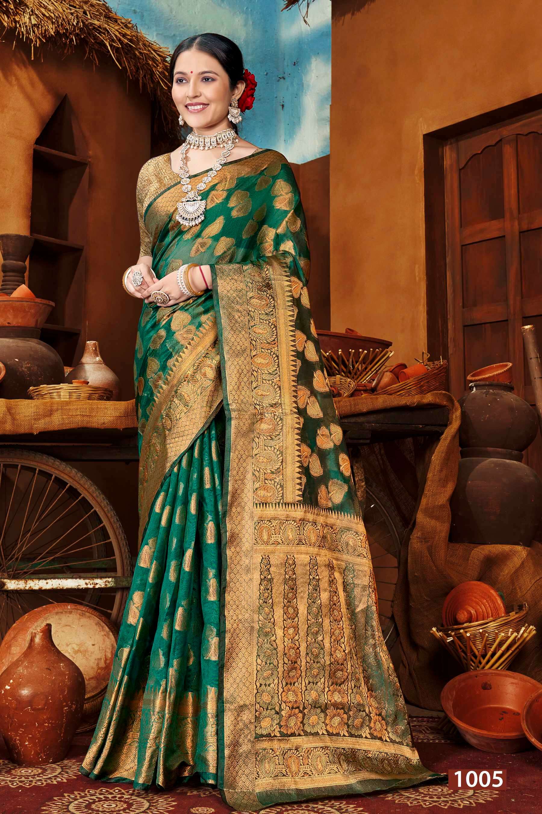 Saroj Mast Kalandar vol.4 Organza silk Saree Wholesale catalog    