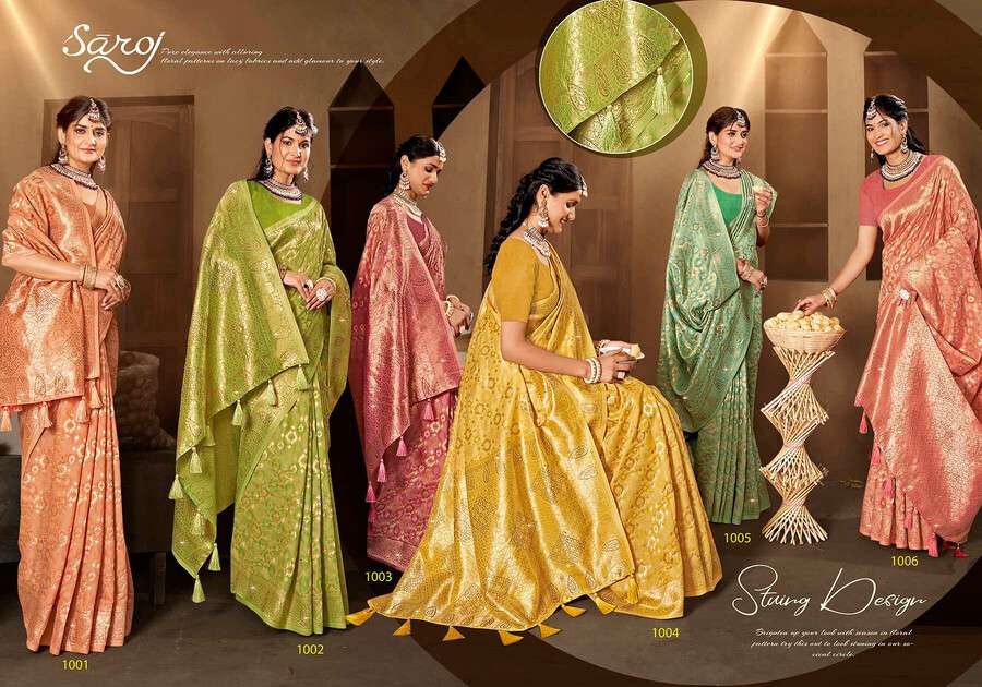 Saroj Mohabatin vol.1Soft cottton with heavy swarovski work Wholesale catalog    