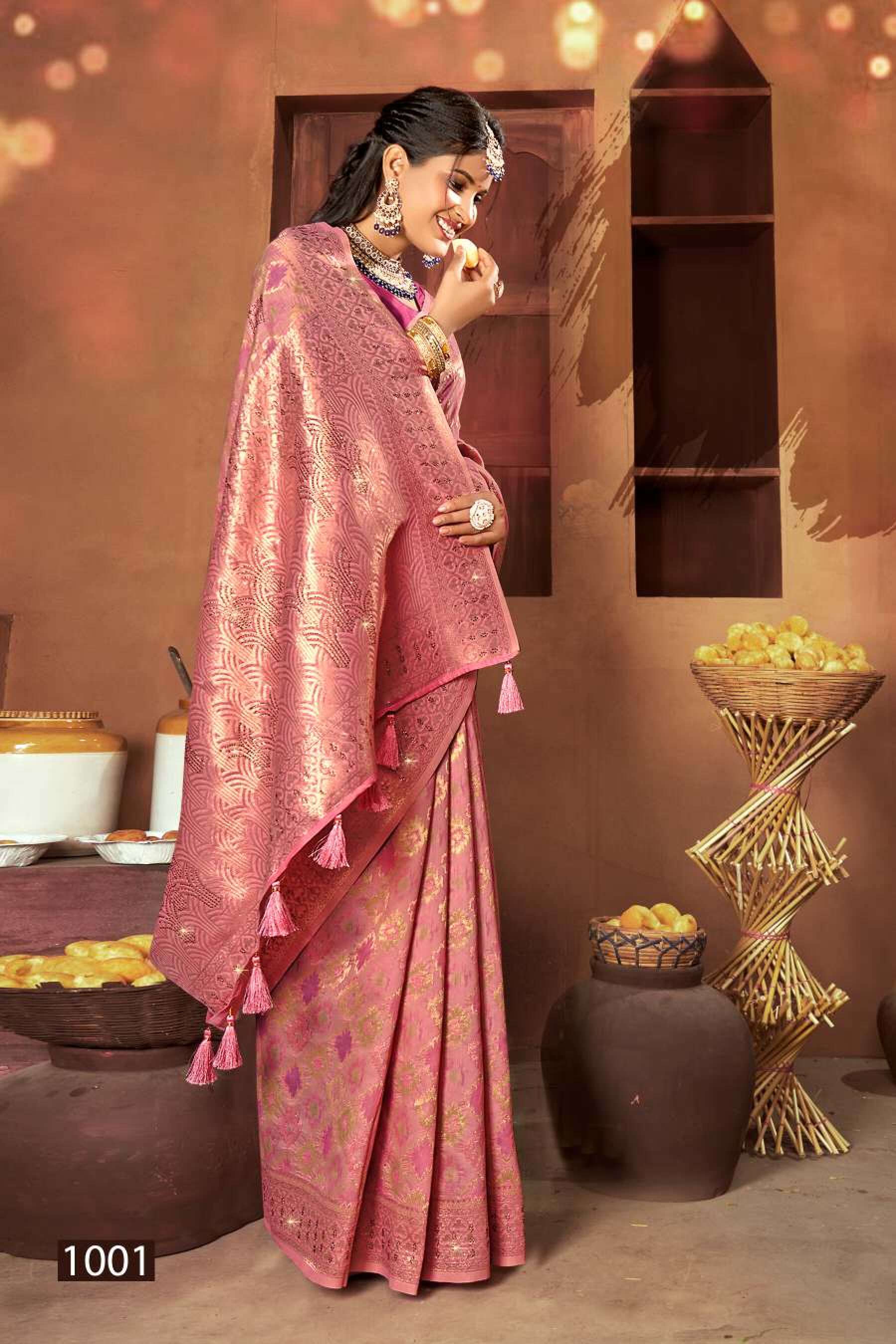 Saroj Mohabatin vol.2 Soft cotton with heavy swarovski work Saree Wholesale catalog    