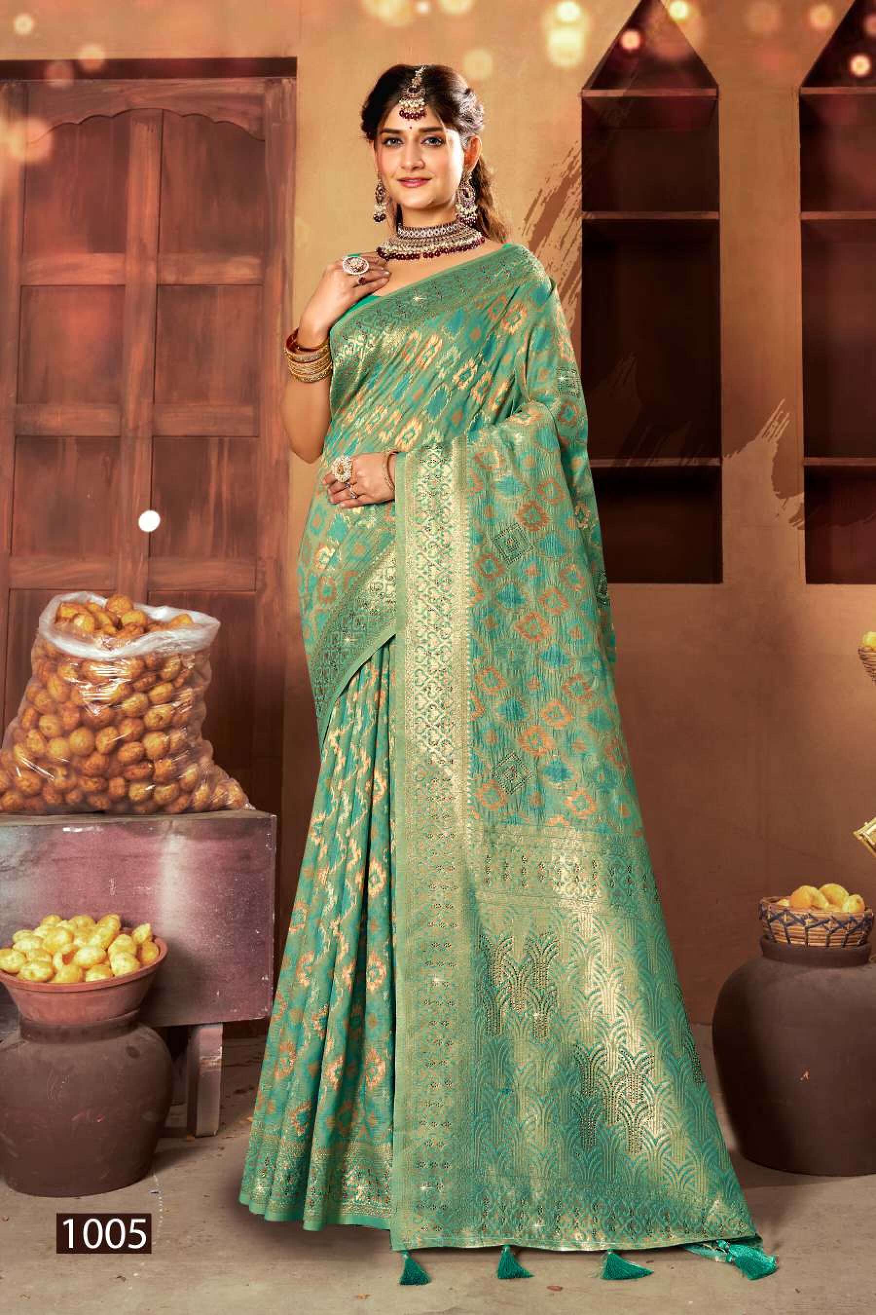 Saroj Mohabatin vol.2 Soft cotton with heavy swarovski work Saree Wholesale catalog    