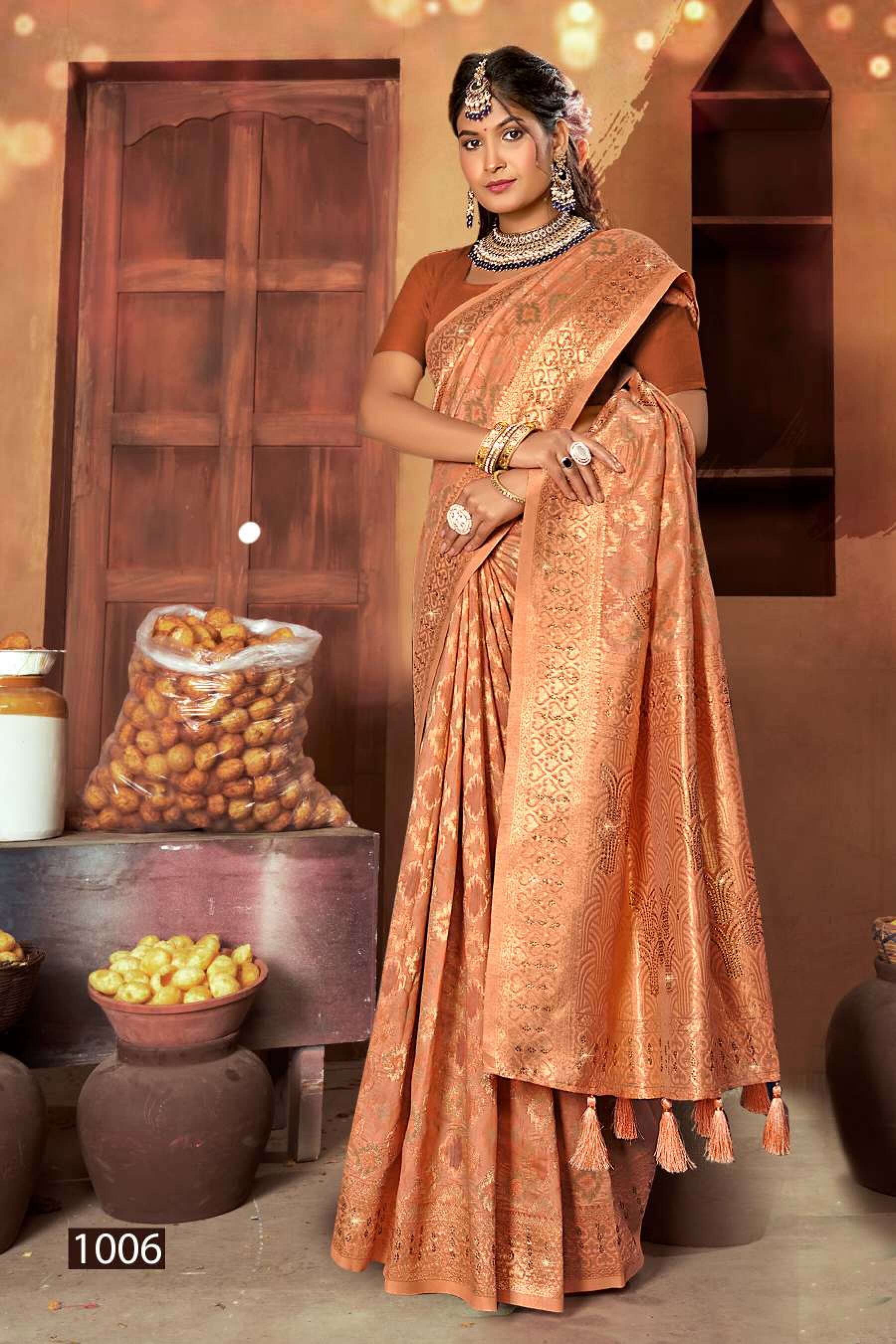 Saroj Mohabatin vol.2 Soft cotton with heavy swarovski work Saree Wholesale catalog    