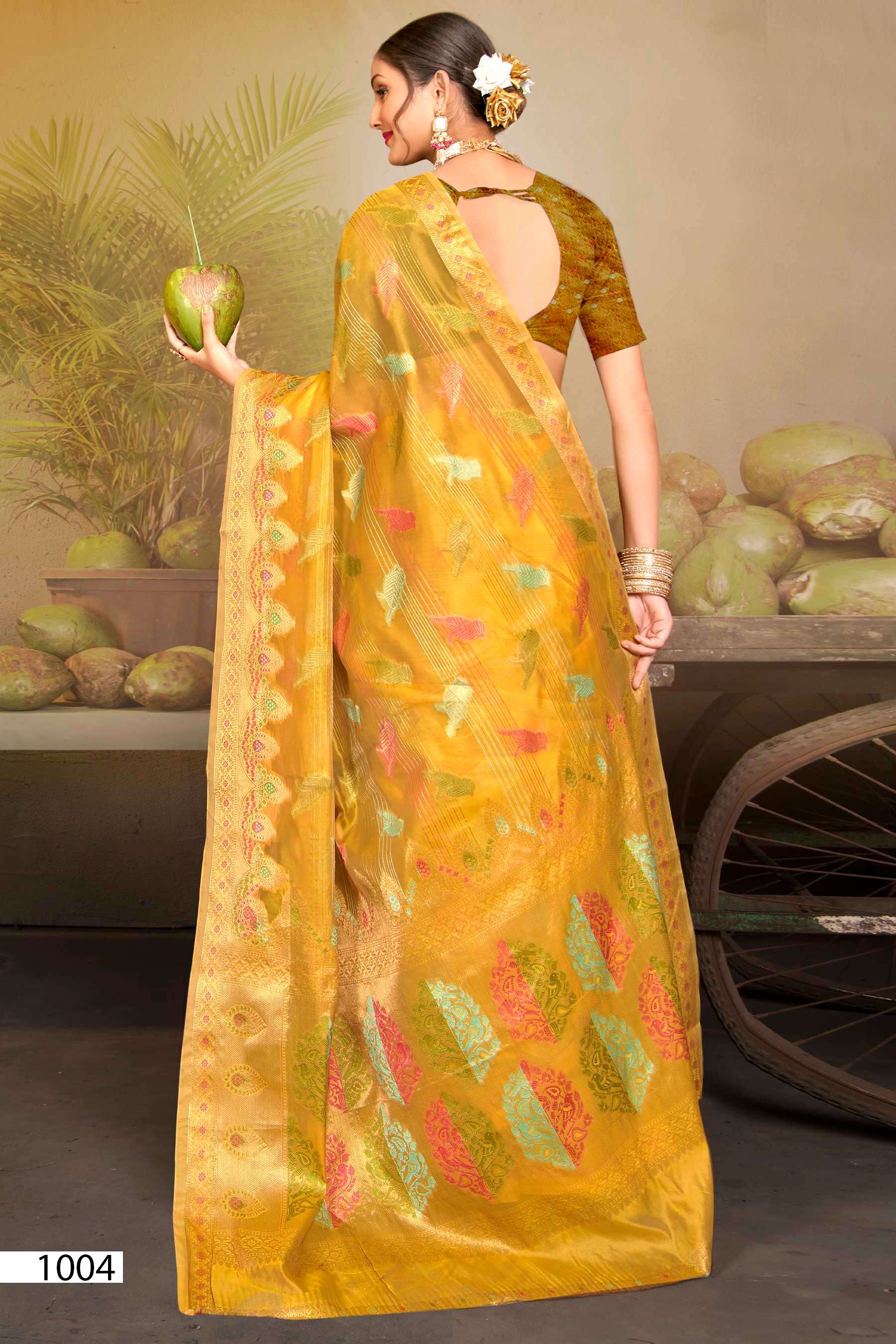 Saroj Raachita vol.1 Soft organza with rich pallu Saree Wholesale catalog    