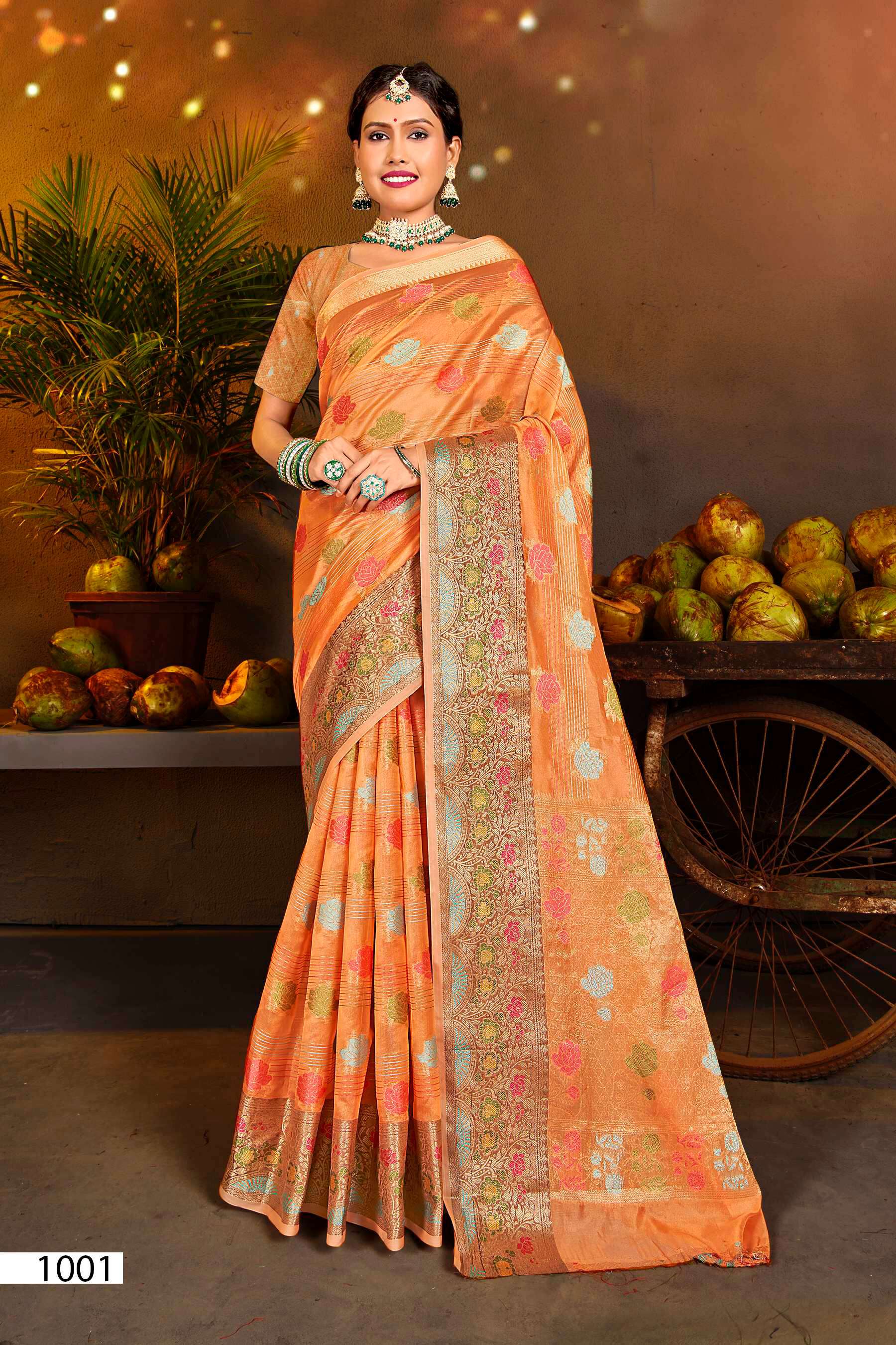 Saroj Raachita vol.2 Soft organza with rich pallu Wholesale catalog    