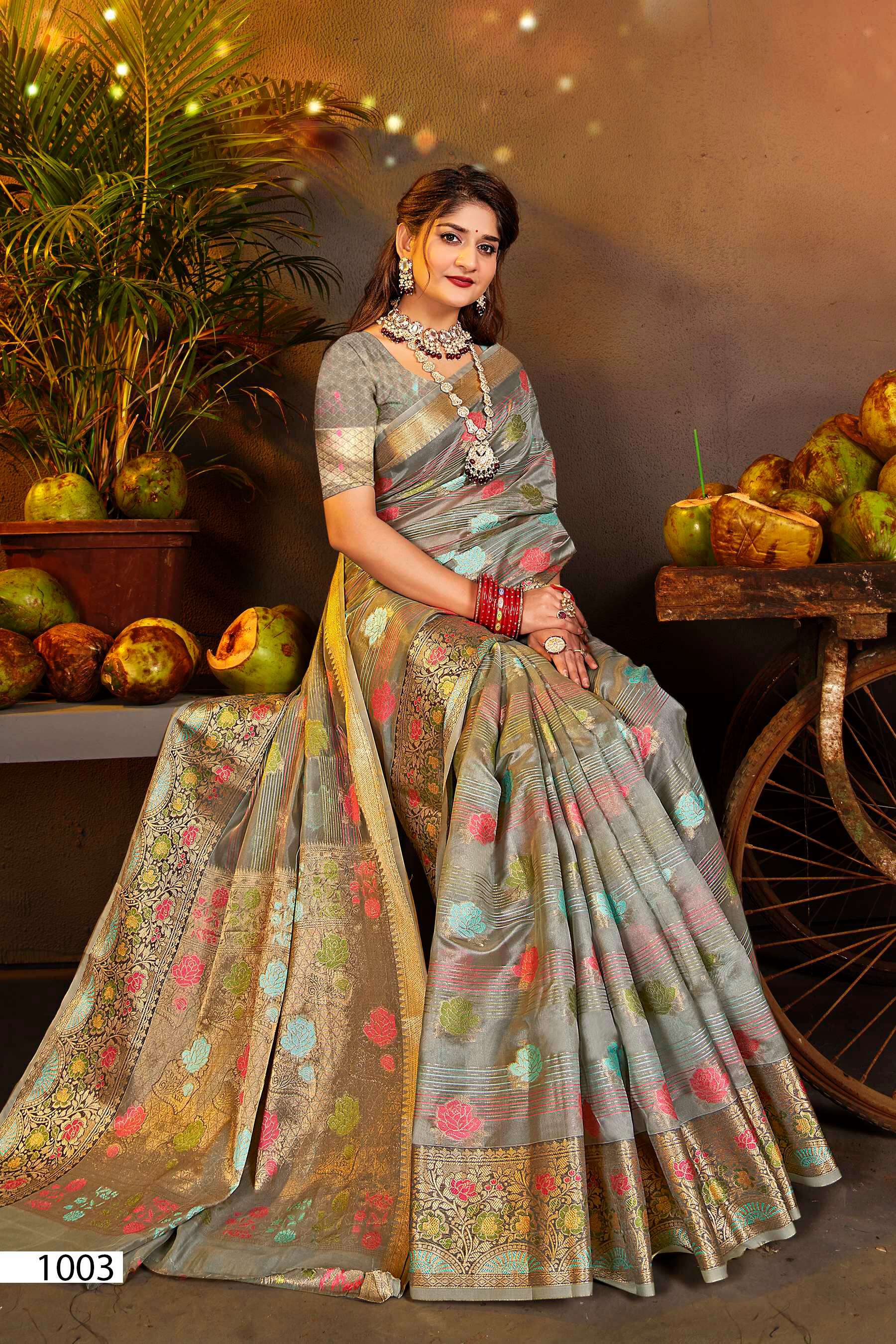 Saroj Raachita vol.2 Soft organza with rich pallu Wholesale catalog    