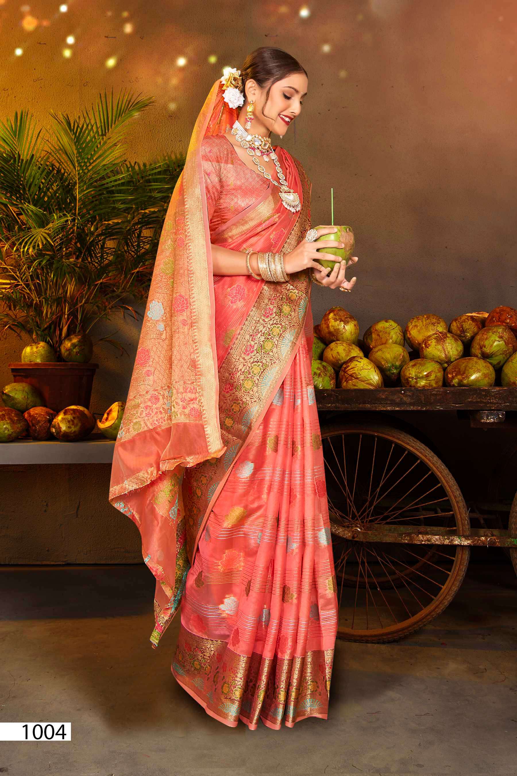 Saroj Raachita vol.2 Soft organza with rich pallu Wholesale catalog    
