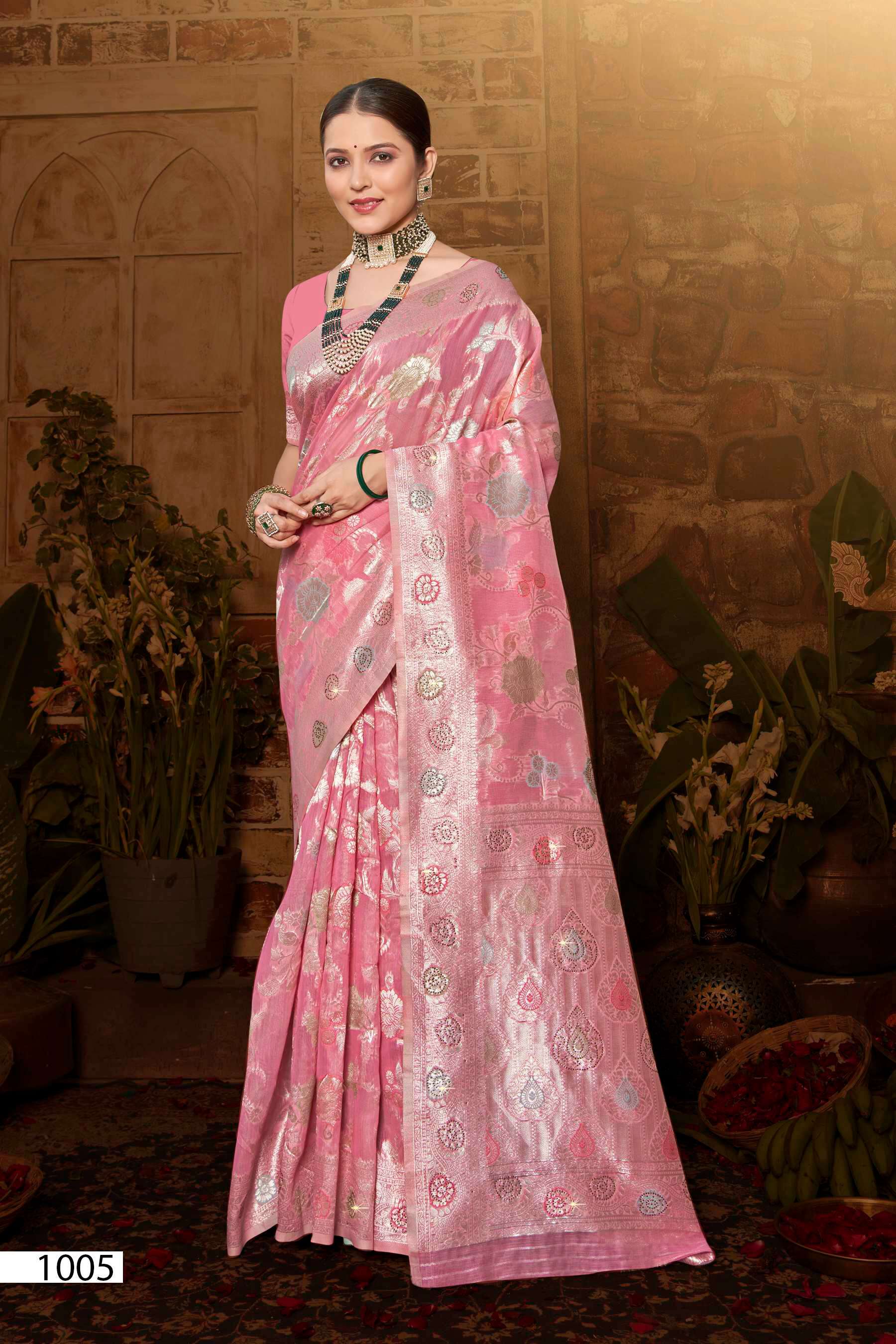Saroj Ruksaana vol.1 Soft cotton with heavy swarovski work Saree Wholesale catalog    