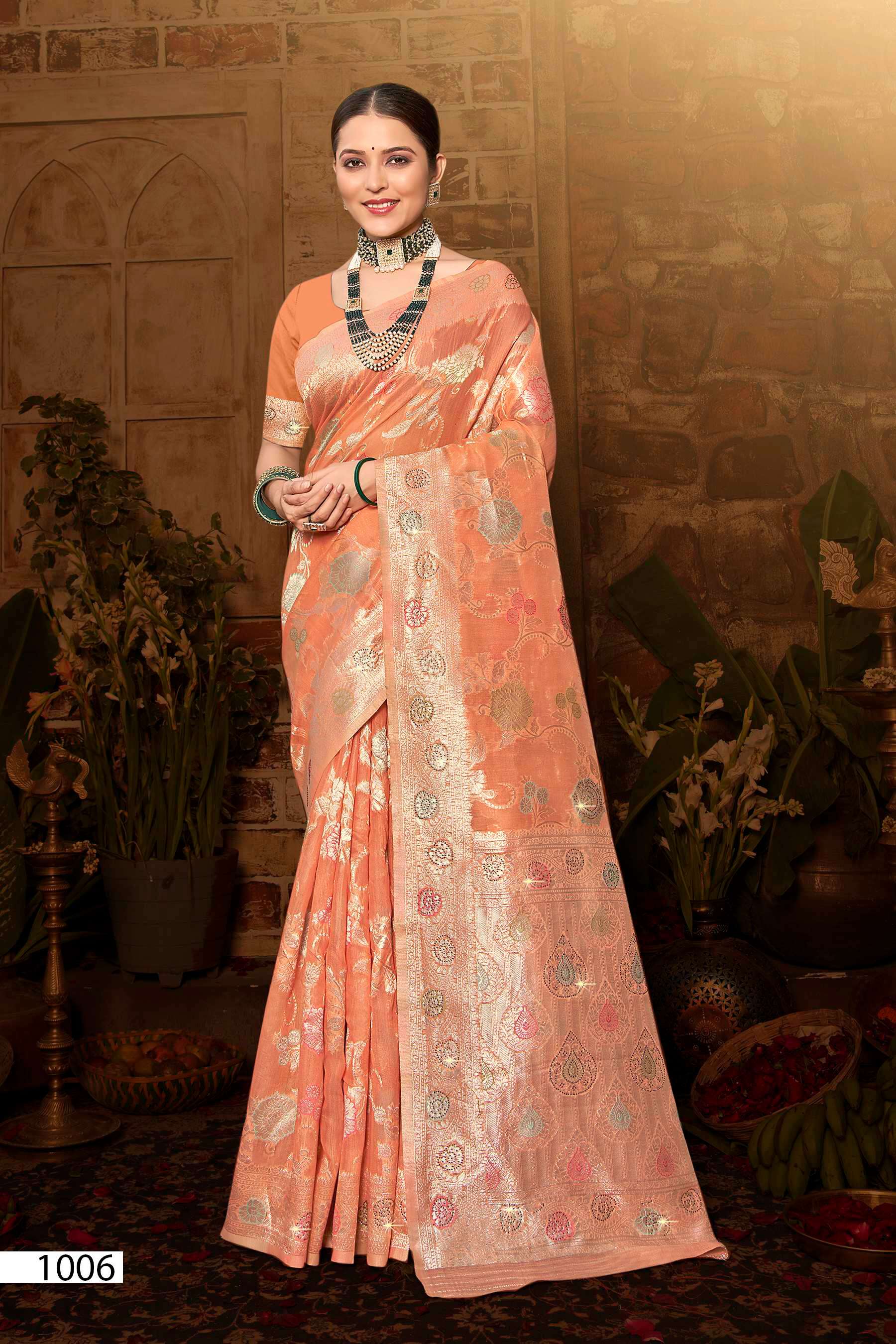 Saroj Ruksaana vol.1 Soft cotton with heavy swarovski work Saree Wholesale catalog    