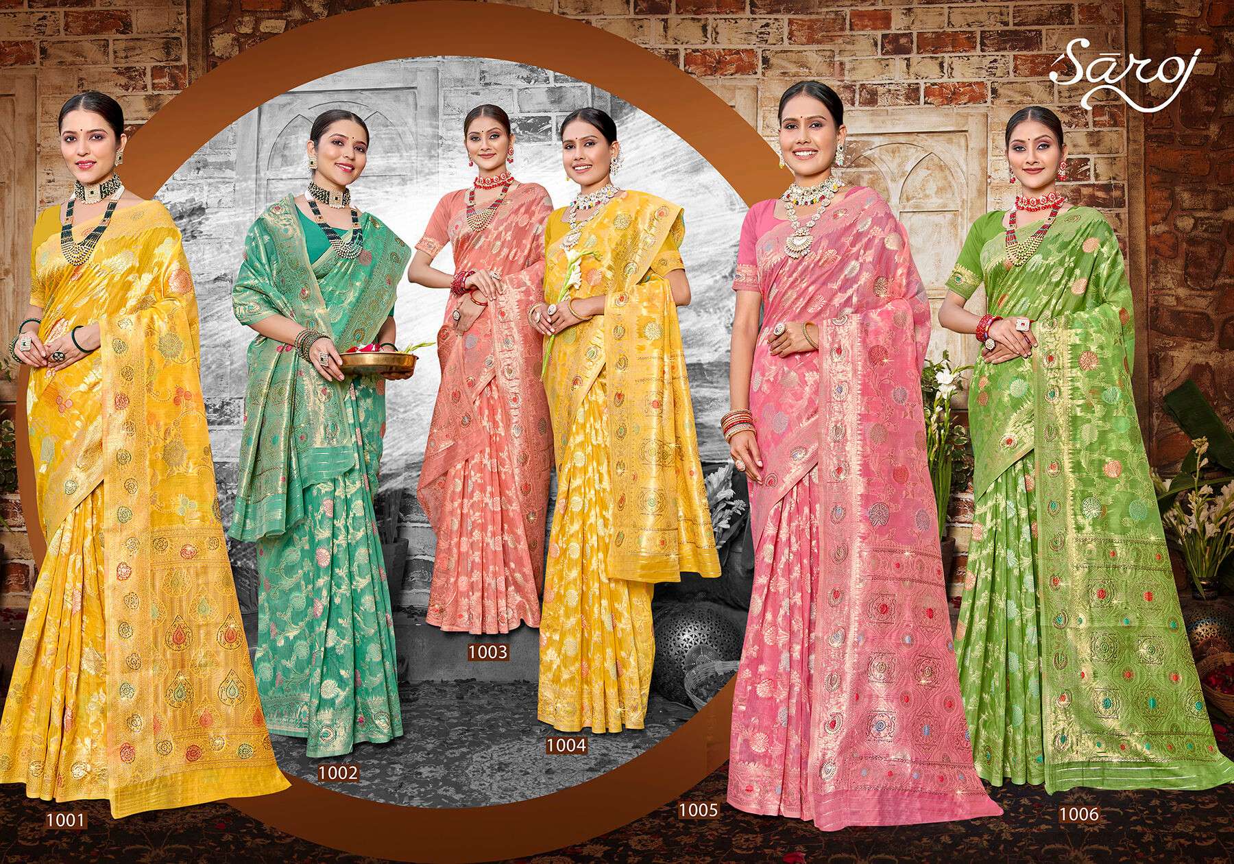 Saroj Ruksaana vol.2 Soft cotton with heavy swarovski work Saree Wholesale catalog    